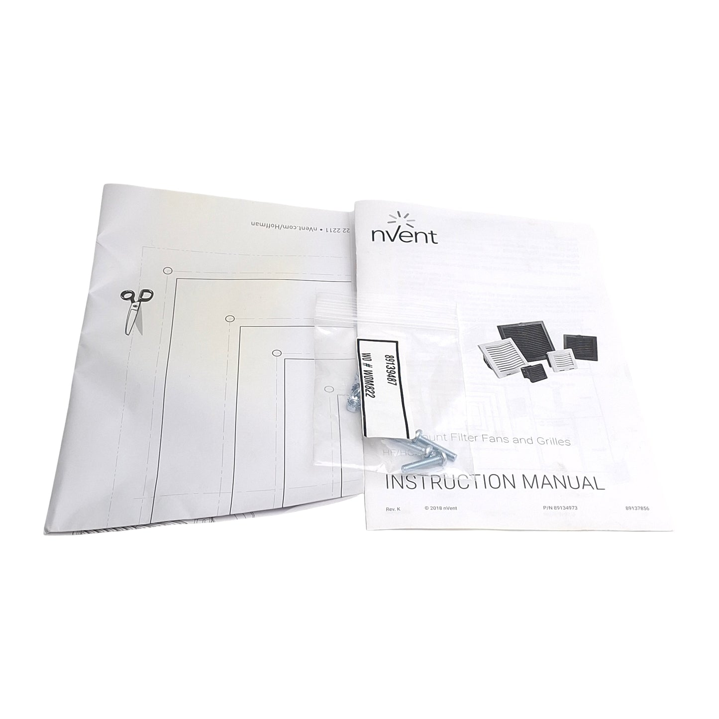 New Hoffman HF0524414 nVent Enclosure Filter Fan 24VDC, 35CFM, 5in x 5in