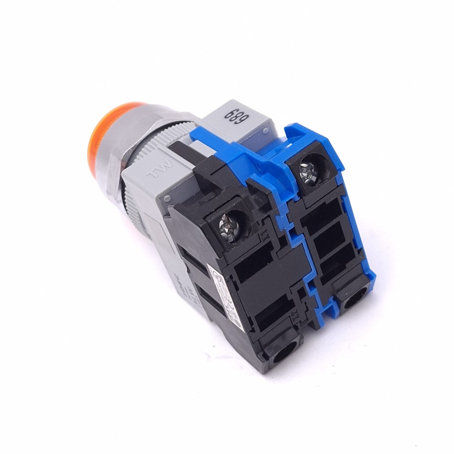 Used IDEC ALW29910DN-A-24V Illuminated Amber Pushbutton, 22mm, 1NO, 24VDC Lamp