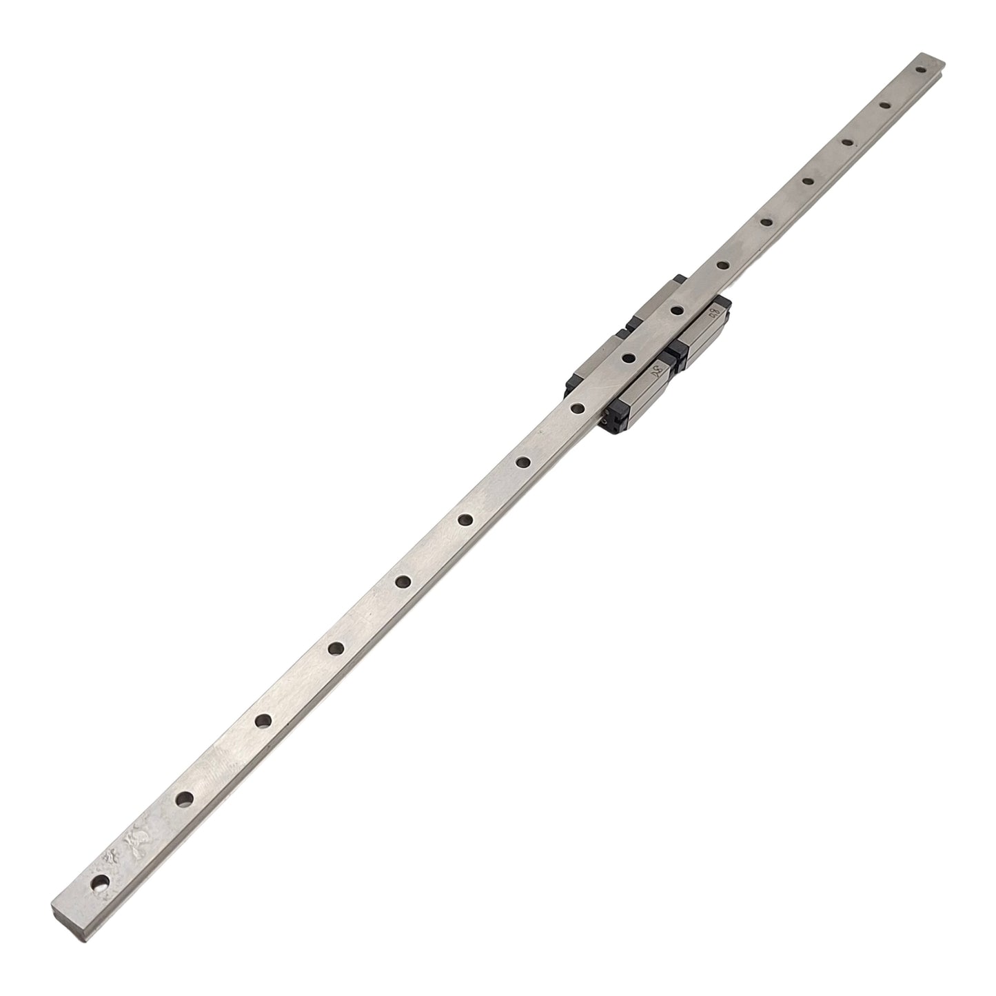 Used THK HSR10RM Linear Guide Rail With 2x Bearings, Rail: 395mm, Slide: 20mm x 20mm