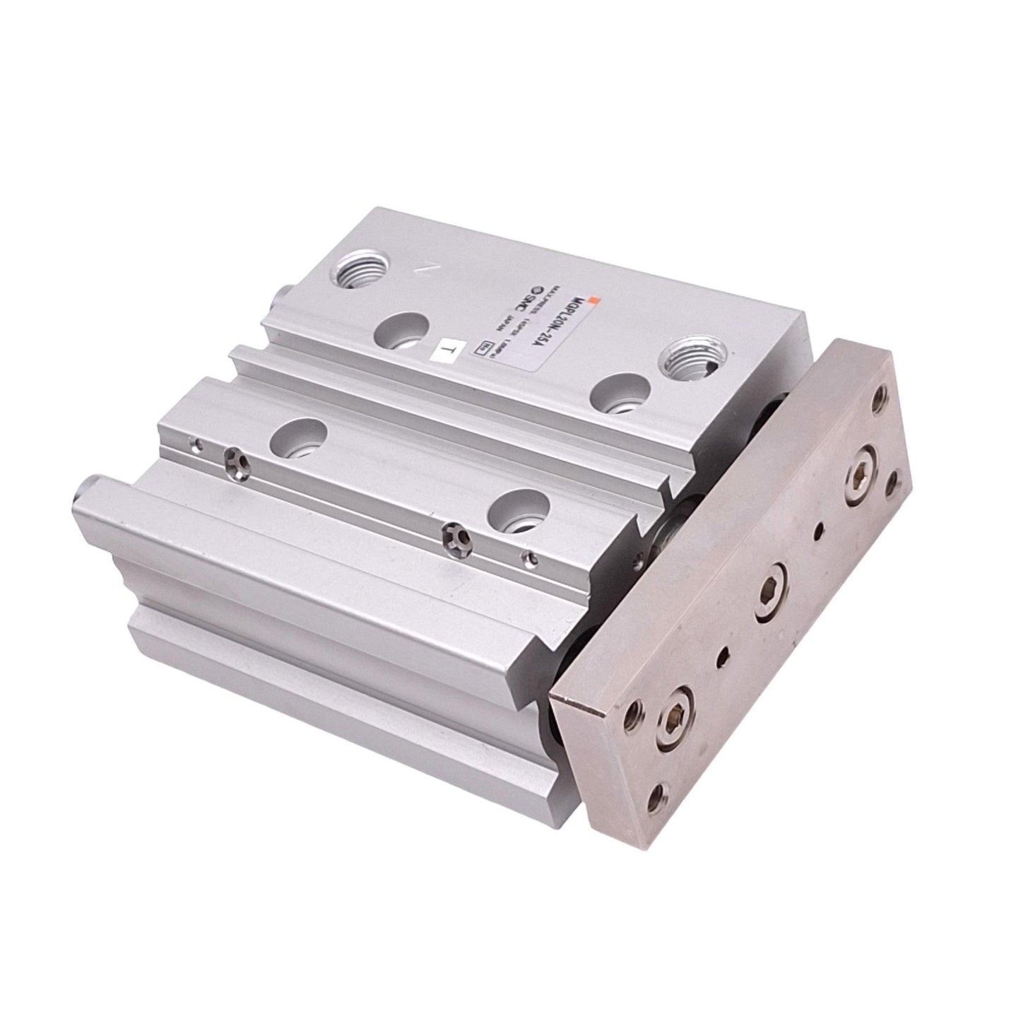 Used SMC MGPL20N-25A Guided Cylinder, 20mm Bore, 25mm Stroke, 1/8in NPT, 145psi