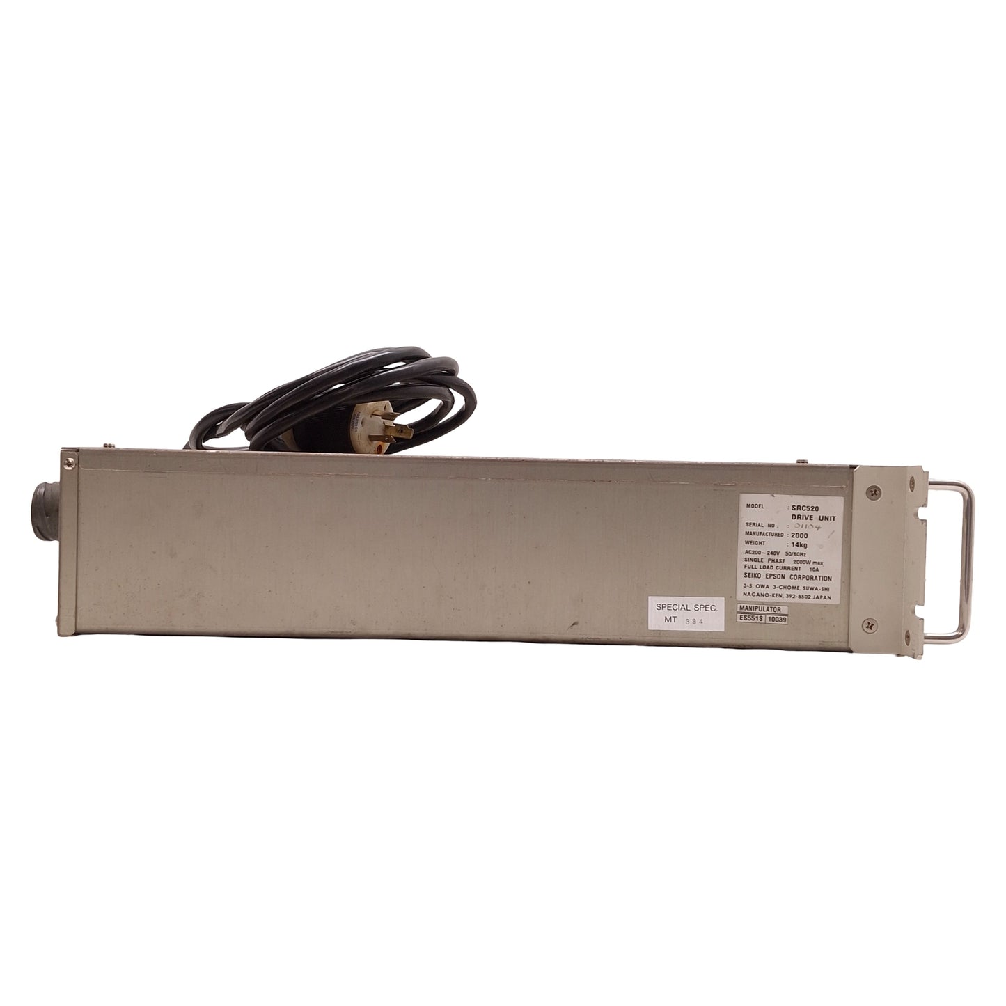 Used Epson SRC520 Robot Drive Unit 200-240VAC 10A, 16 Controllable Axes, 2MB Memory