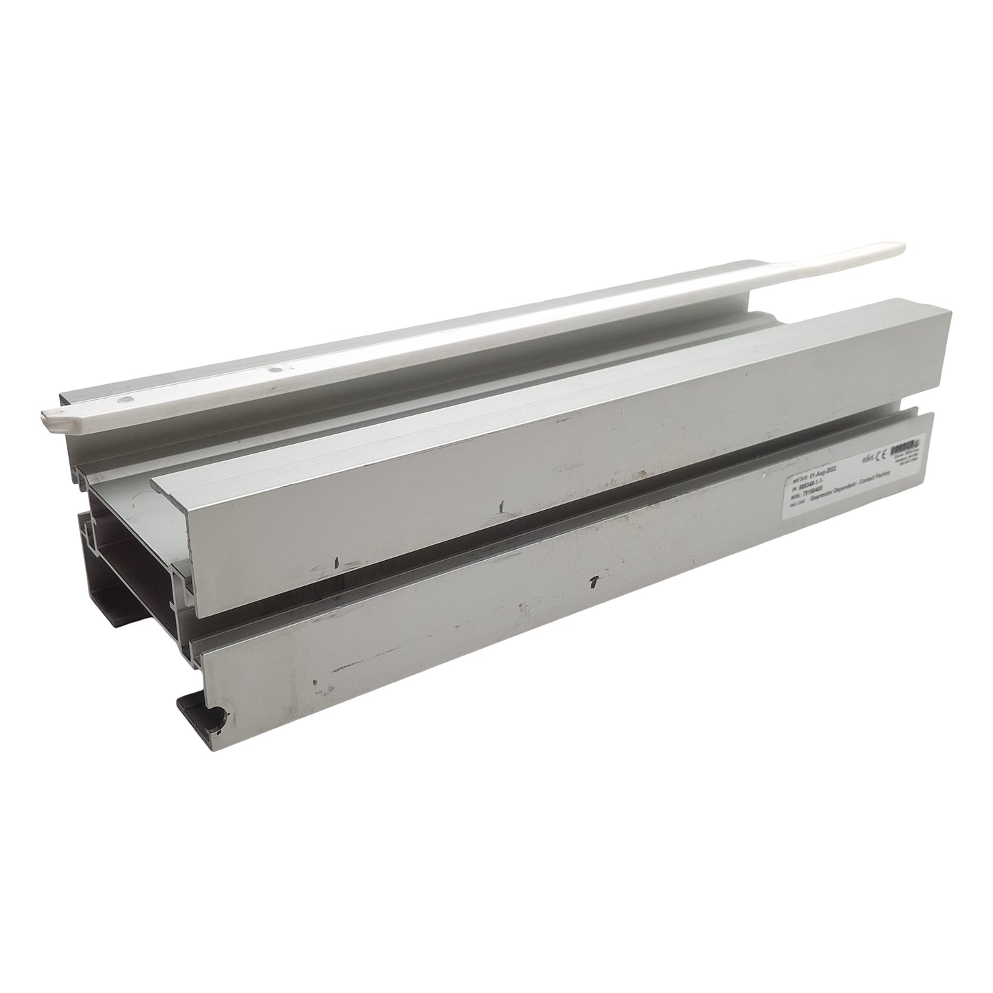 Used Dorner FCCB-3 12.420 Aluminum Conveyor Beam 105mm W x 75mm x 12.420in Length