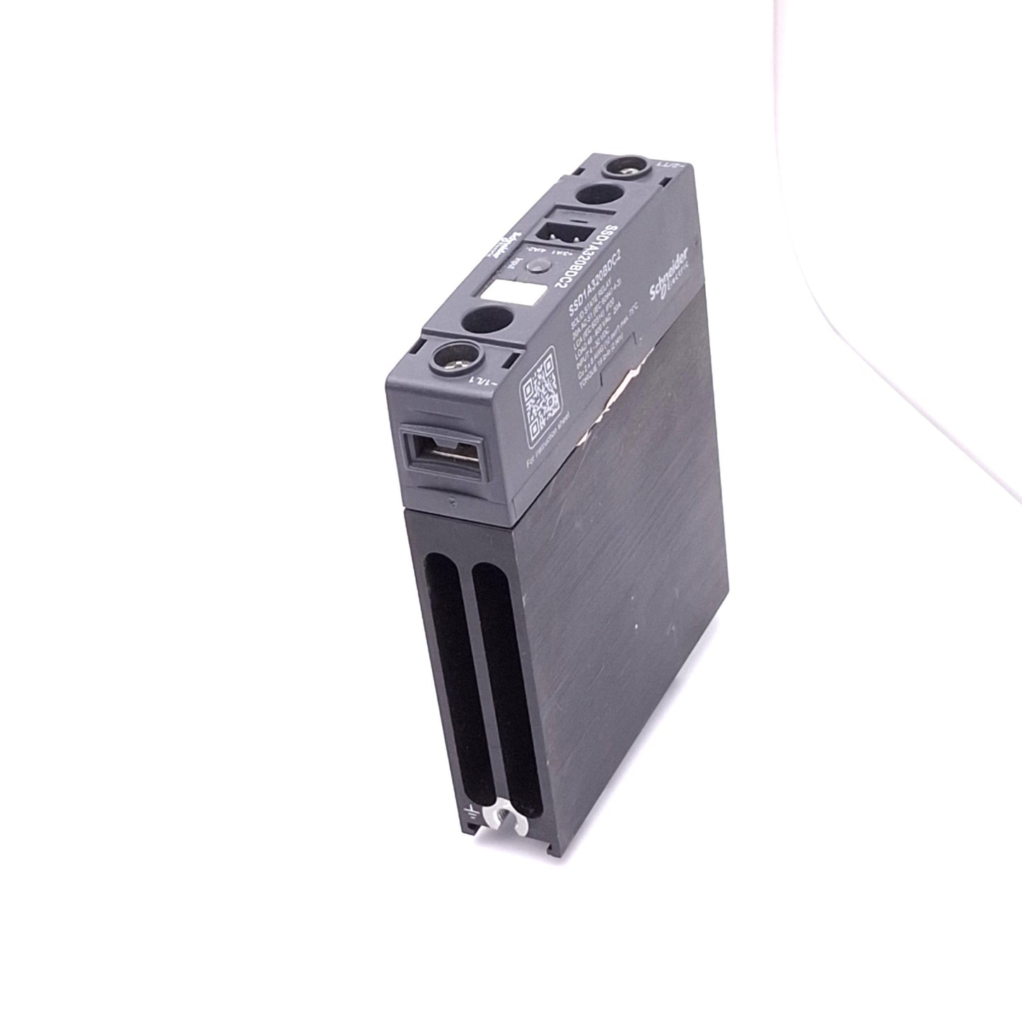Used Schneider Electric SSD1A320BDC2 Solid State Relay, SPST-NO, 4-32VDC In, 20A Max