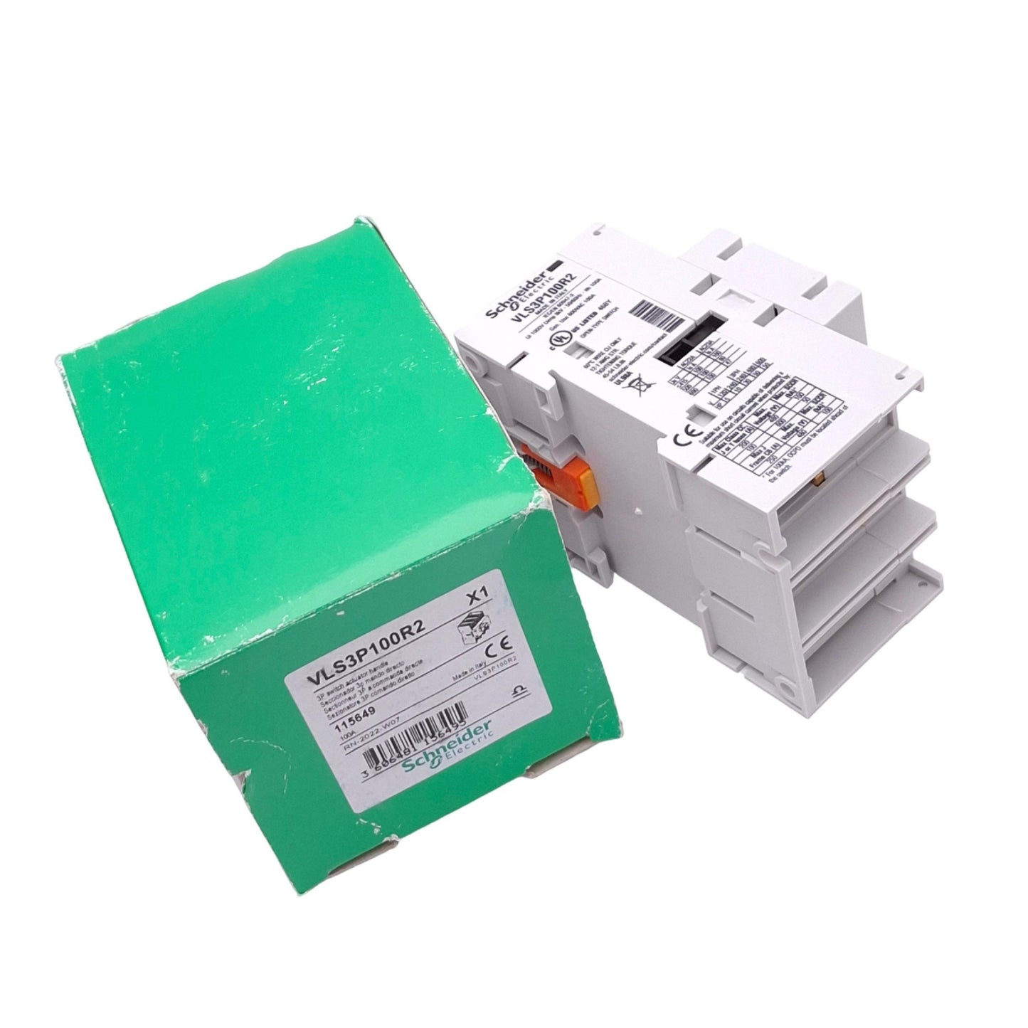 New Schneider Electric VLS3P100R2 TeSys Disconnect Switch, 3-Pole 100A, 50hp 480VAC