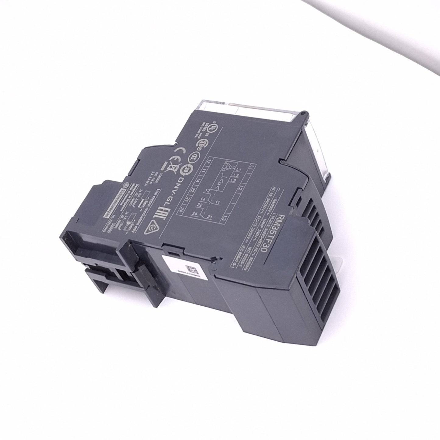 Used Schneider Electric RM35TF30 Monitoring Relay, 220-480VAC, DPDT 5A Max, DIN Rail