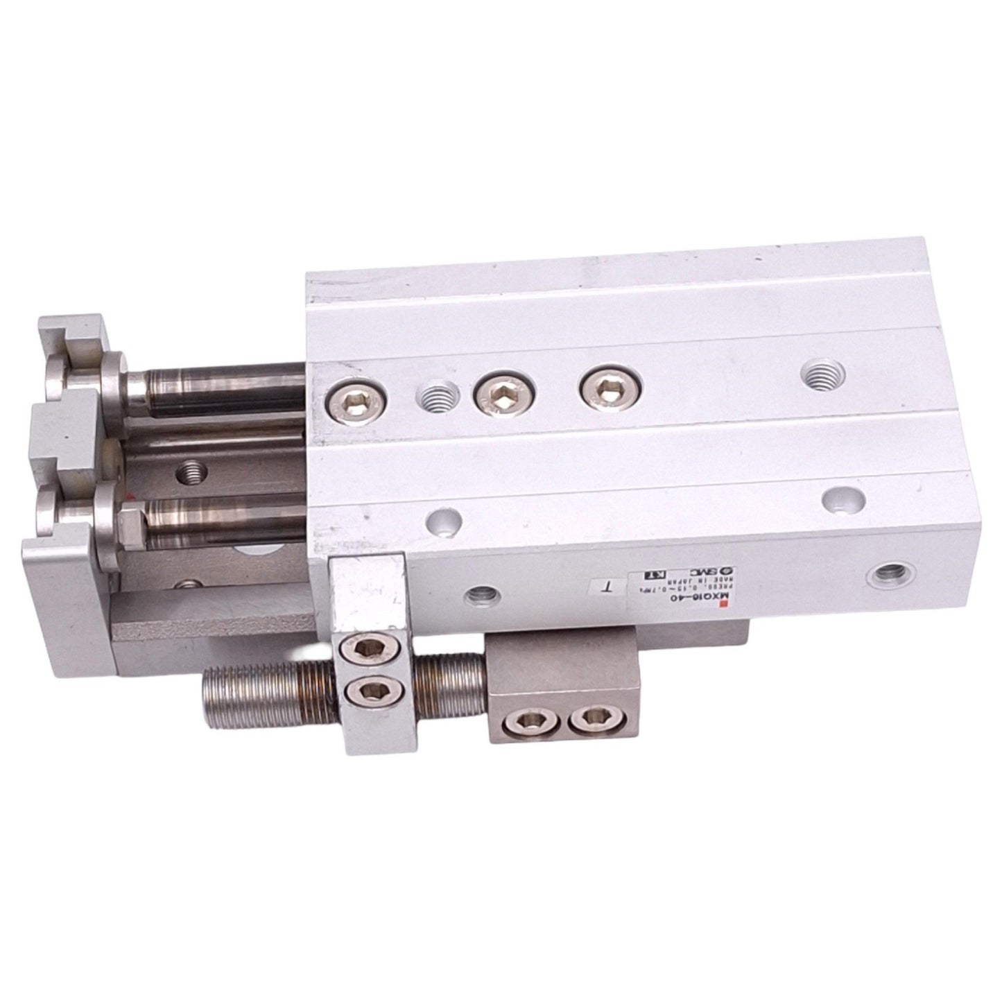 Used SMC MXQ16-40 Pneumatic Slide Table, 16mm Bore, 40mm Stroke, 0.15-0.7MPa, M5