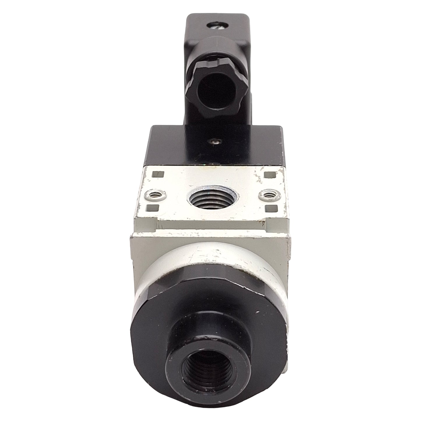 Used Numatics S14E-02BK Solenoid Quick Exhaust Valve, 40-150psi 1/8in NPTF 24VDC Coil