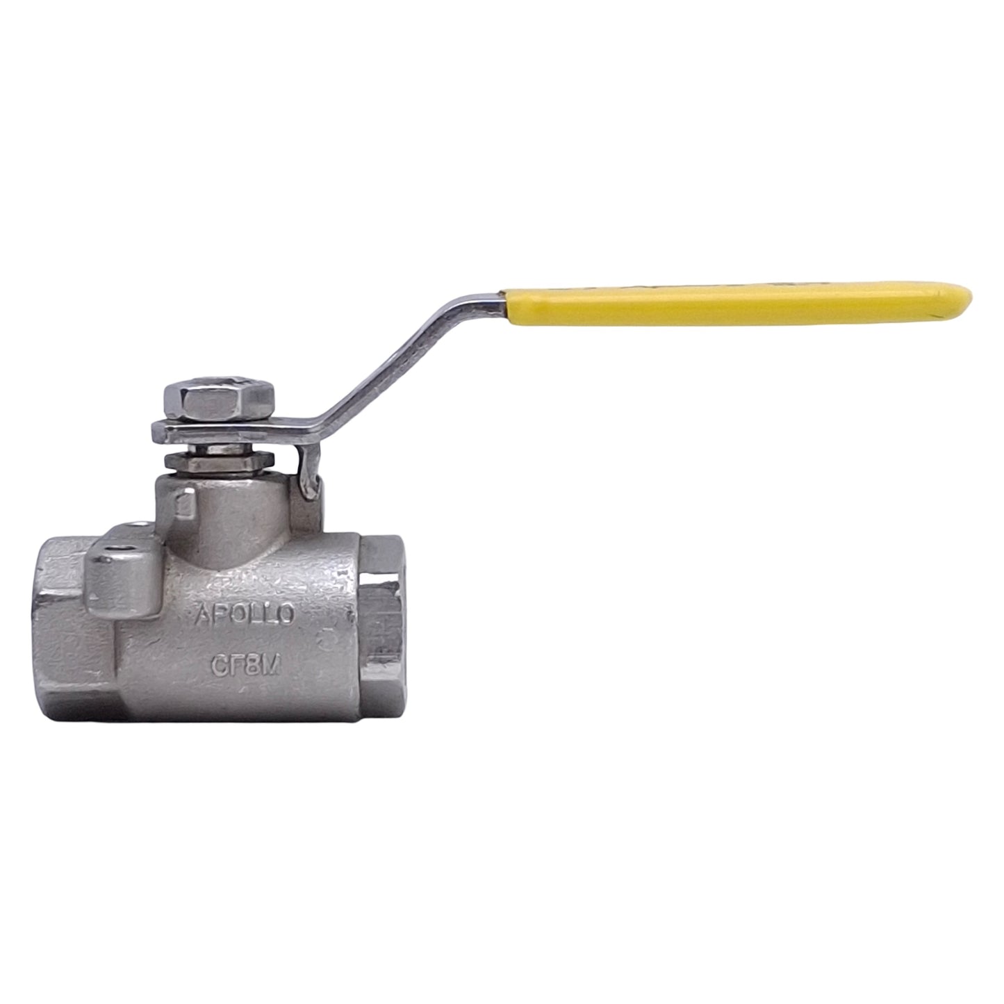 Used Apollo 76-102-01A 2-Piece Ball Valve CF8M 2000 WOG, 3/8" NPT w/ Locking Handle