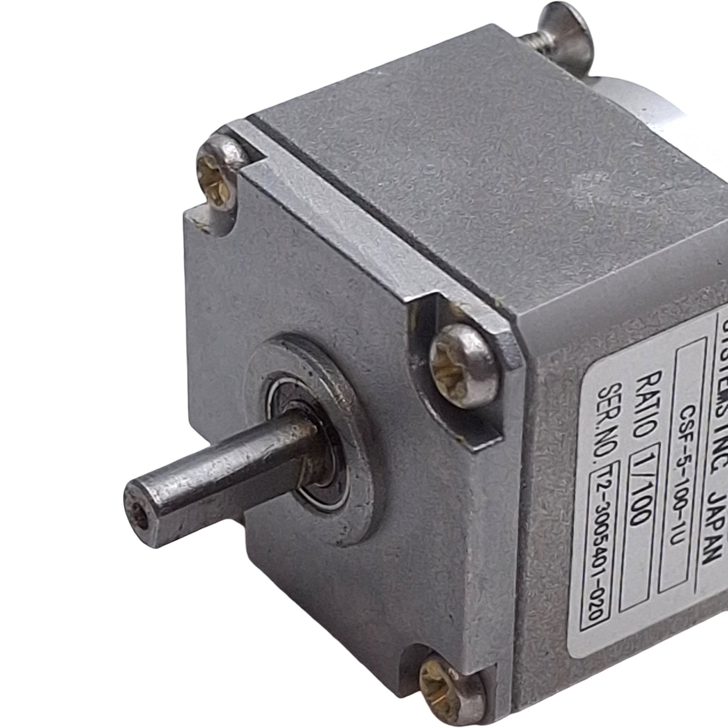 Used Harmonic Drive CSF-5-100-1U Supermini Gearhead, 100:1 Ratio, 6500rpm, ø3mm Shaft