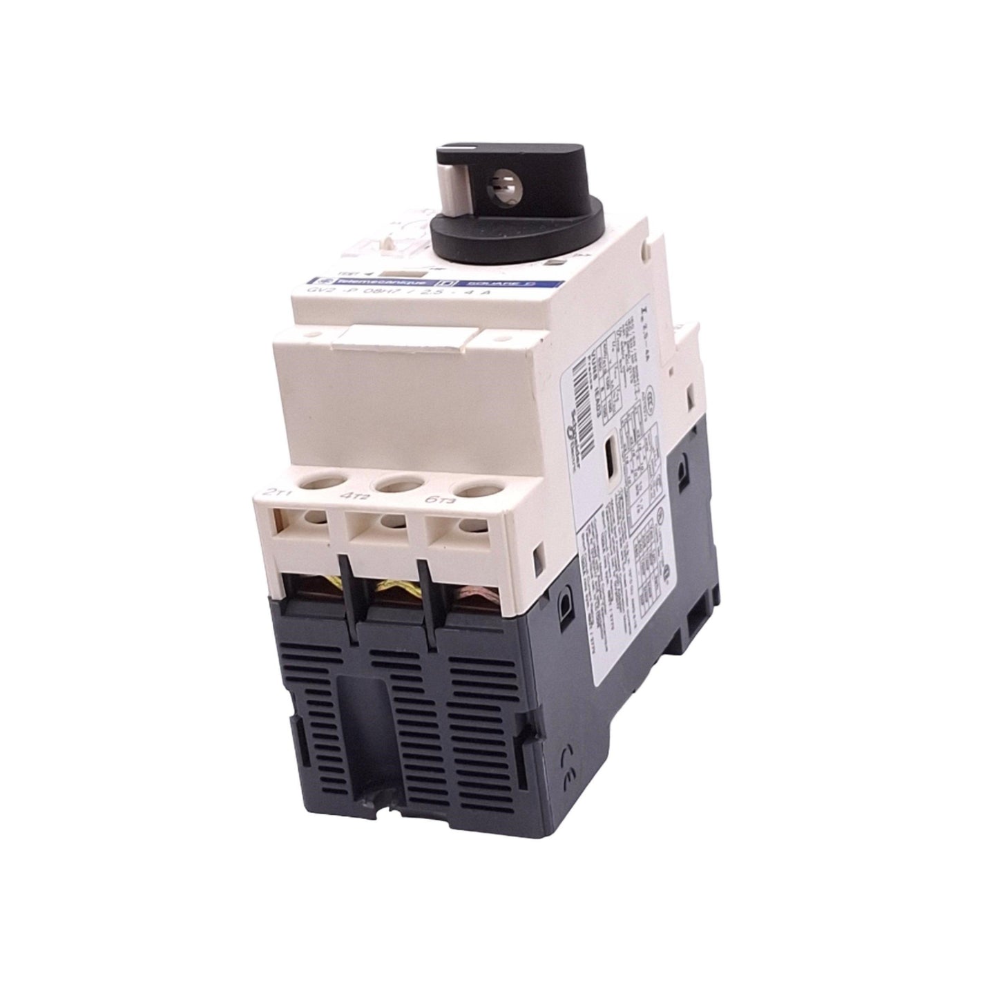New – Open box Telemecanique GV2-P08H7 Motor Circuit Breaker, 3-Pole 2.5-4A, 2hp 480VAC Max
