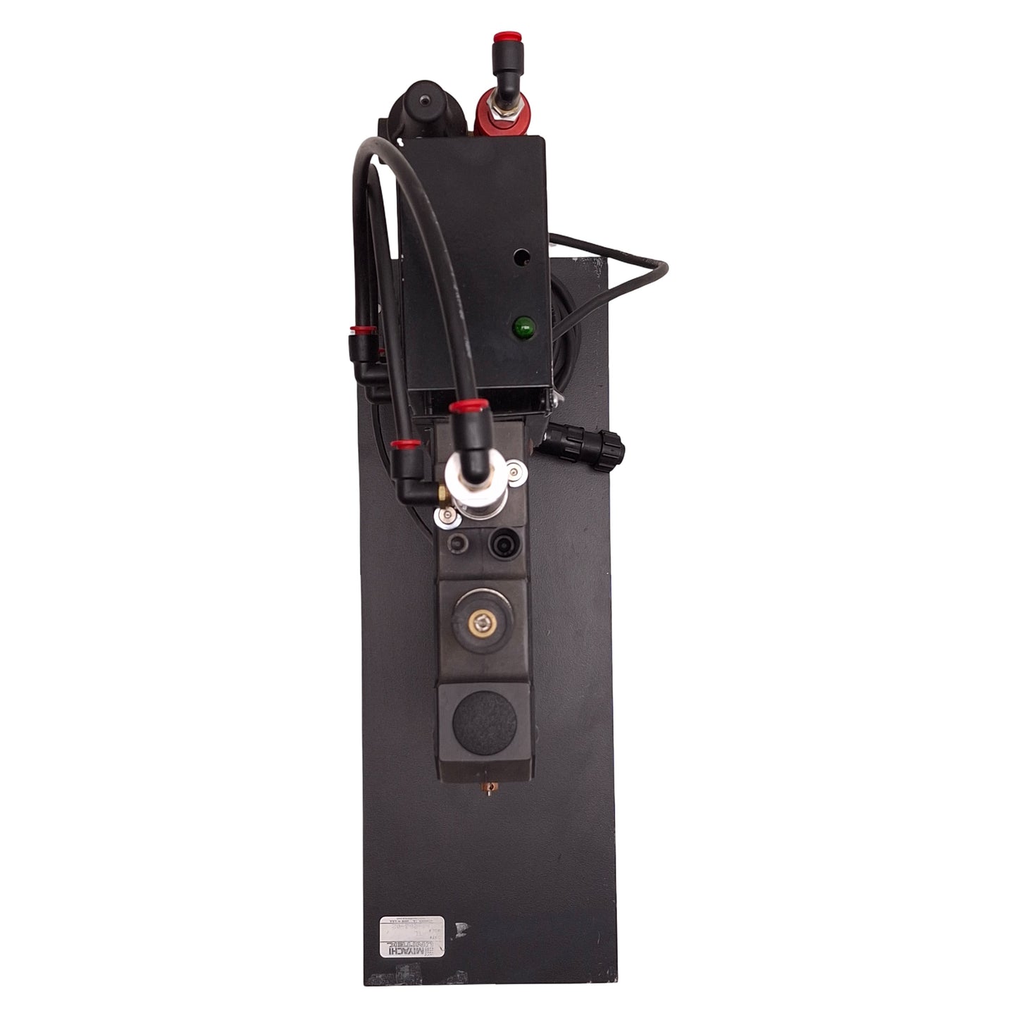 Used Unitek Miyachi 2-143-04-23 Air Operated Weld Head w/Base 65-100psi In, 65psi Out