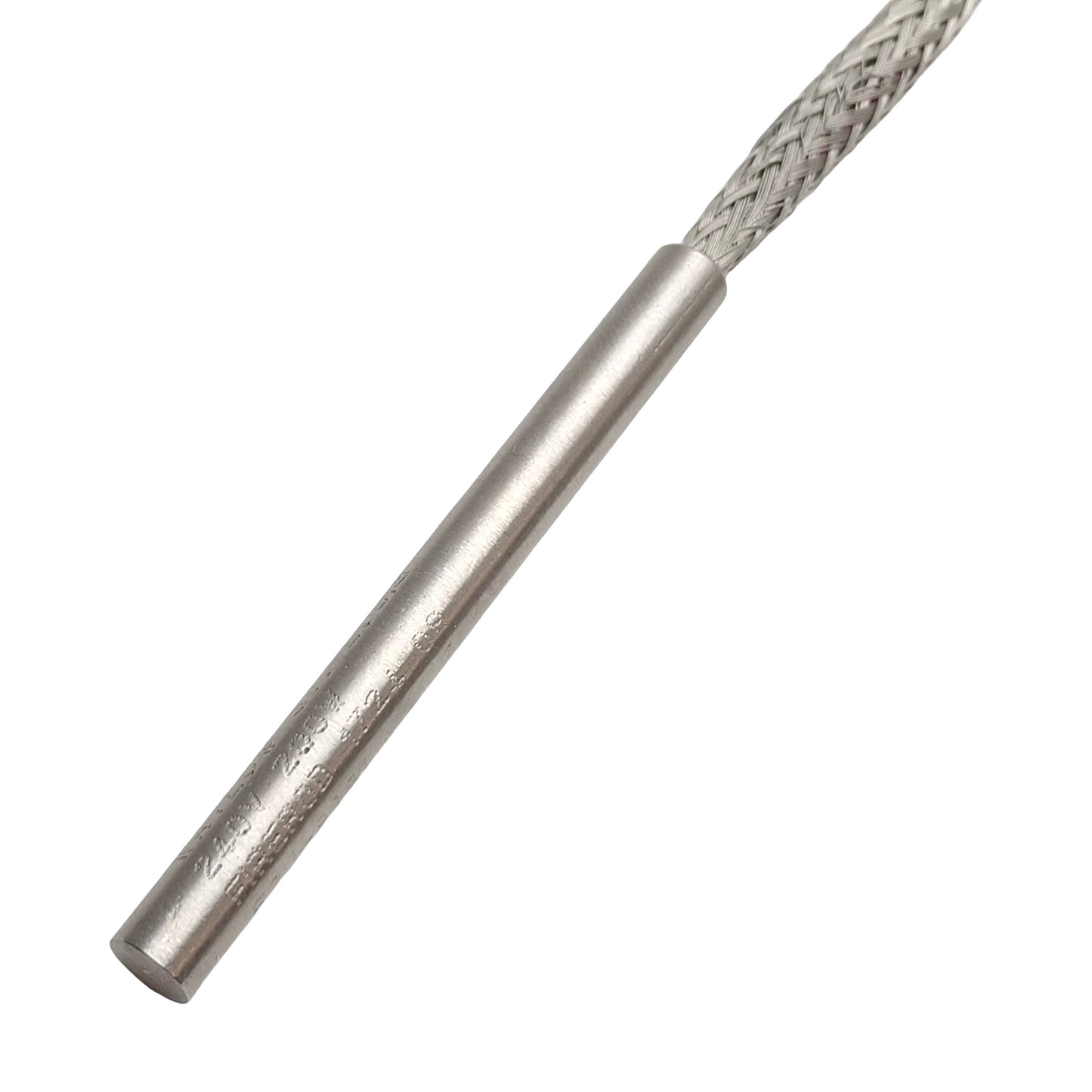 Used Waltow E2J-9461 Firerod Cartridge Heater w/ Type K T/C, ø1/4in x 15in Lead, 200W