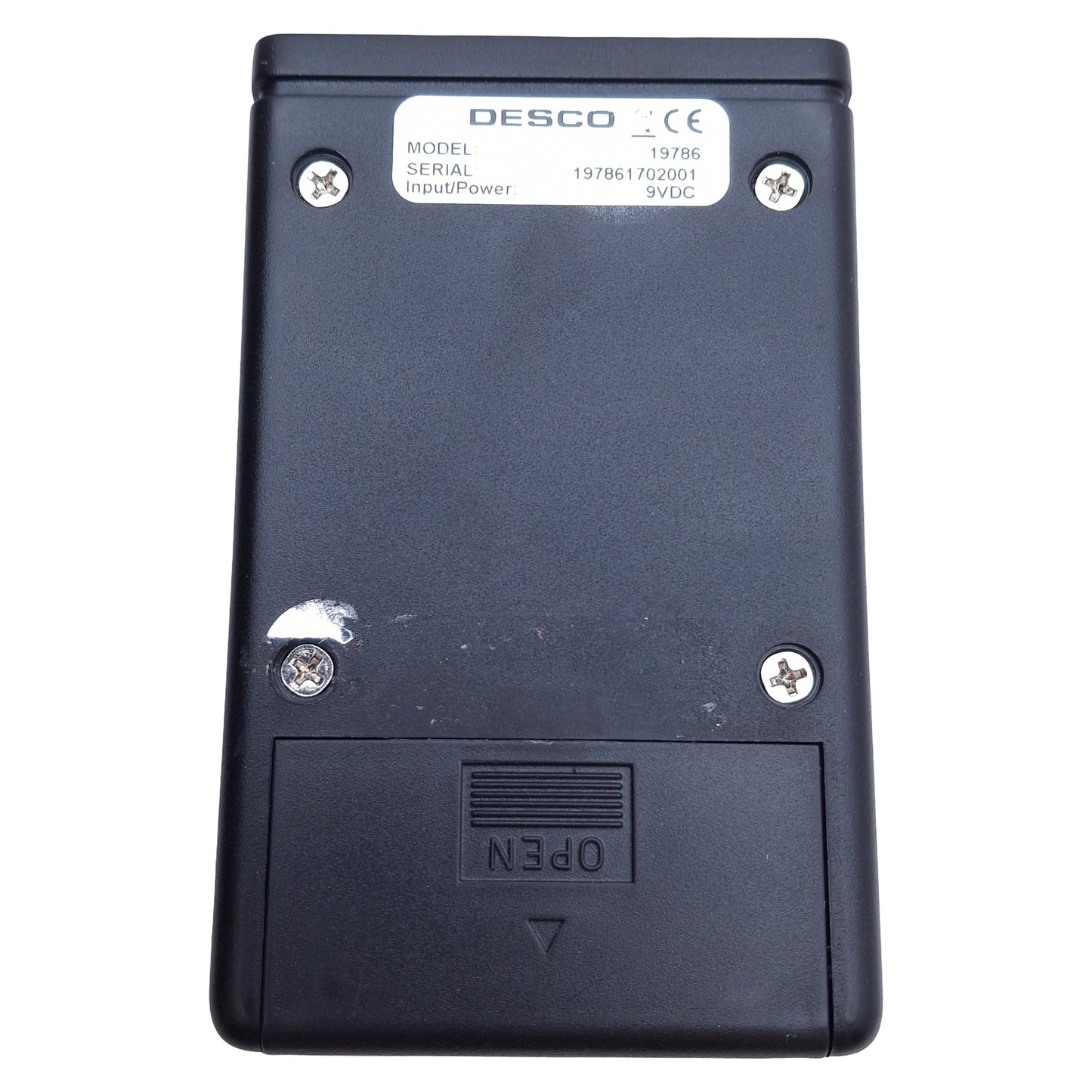 Used Desco 19786 Surface Resistance Meter 10³ to 10¹³ Ohms 10V/100V Switch, 9VDC