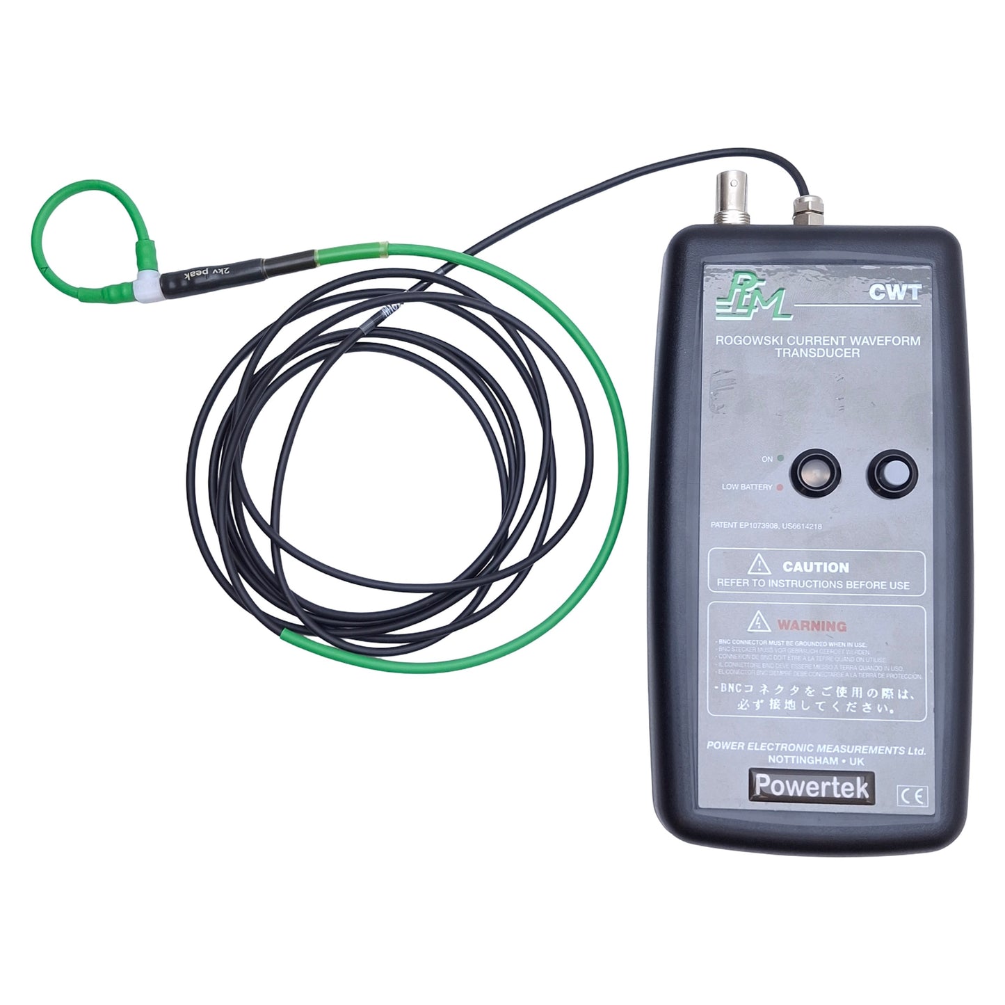 Used PEM CWT/06/B/2.5/100 Rogowski Current Waveform Transducer 5.0mV/A, 12VDC, 1.2kA
