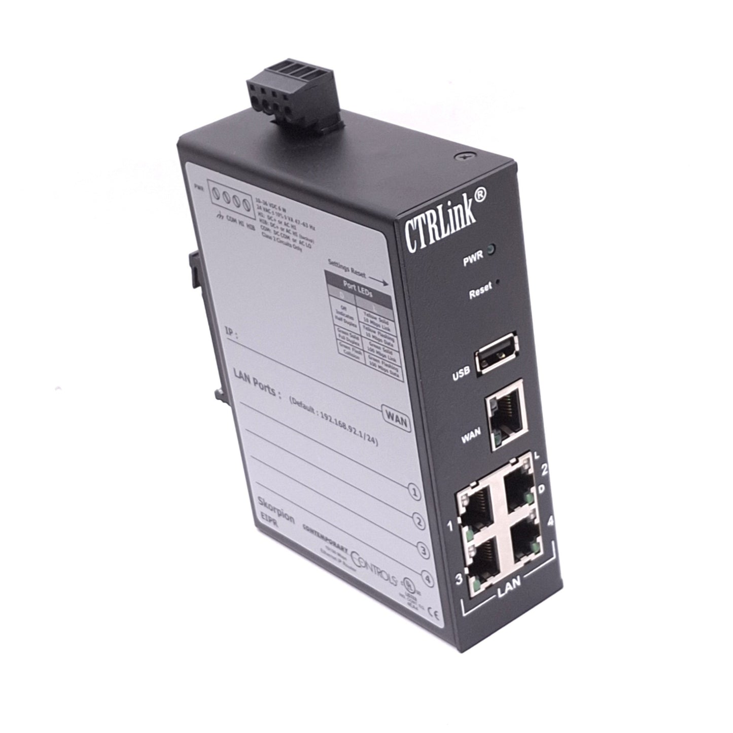 New – Open box Contemporary Controls EIPR-E CTRLink Router, 4-Port 10/100Mbps Ethernet Switch