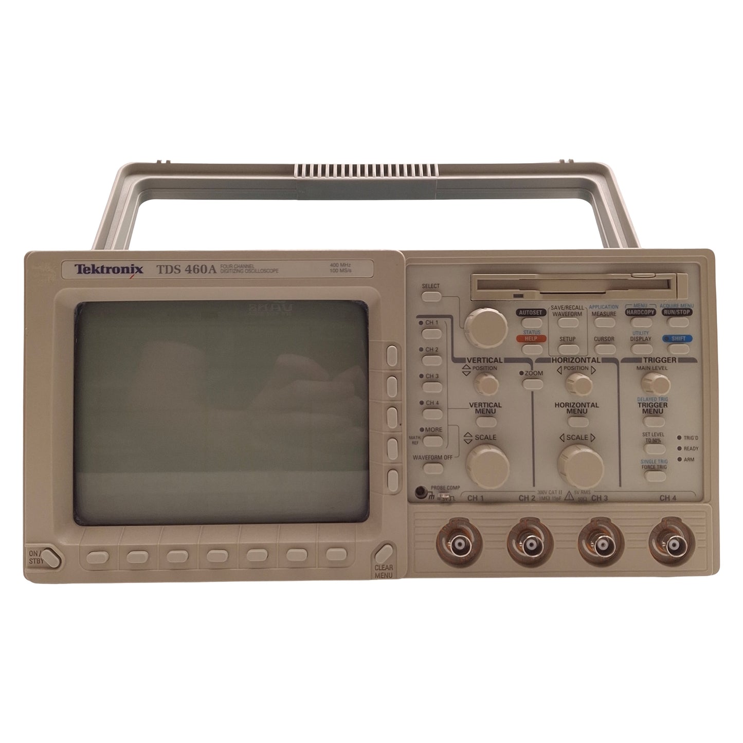 Used Tektronix TDS460A Digitizing Oscilloscope 90-250VAC, 4-Channel, 400MH/z, 100MS/s
