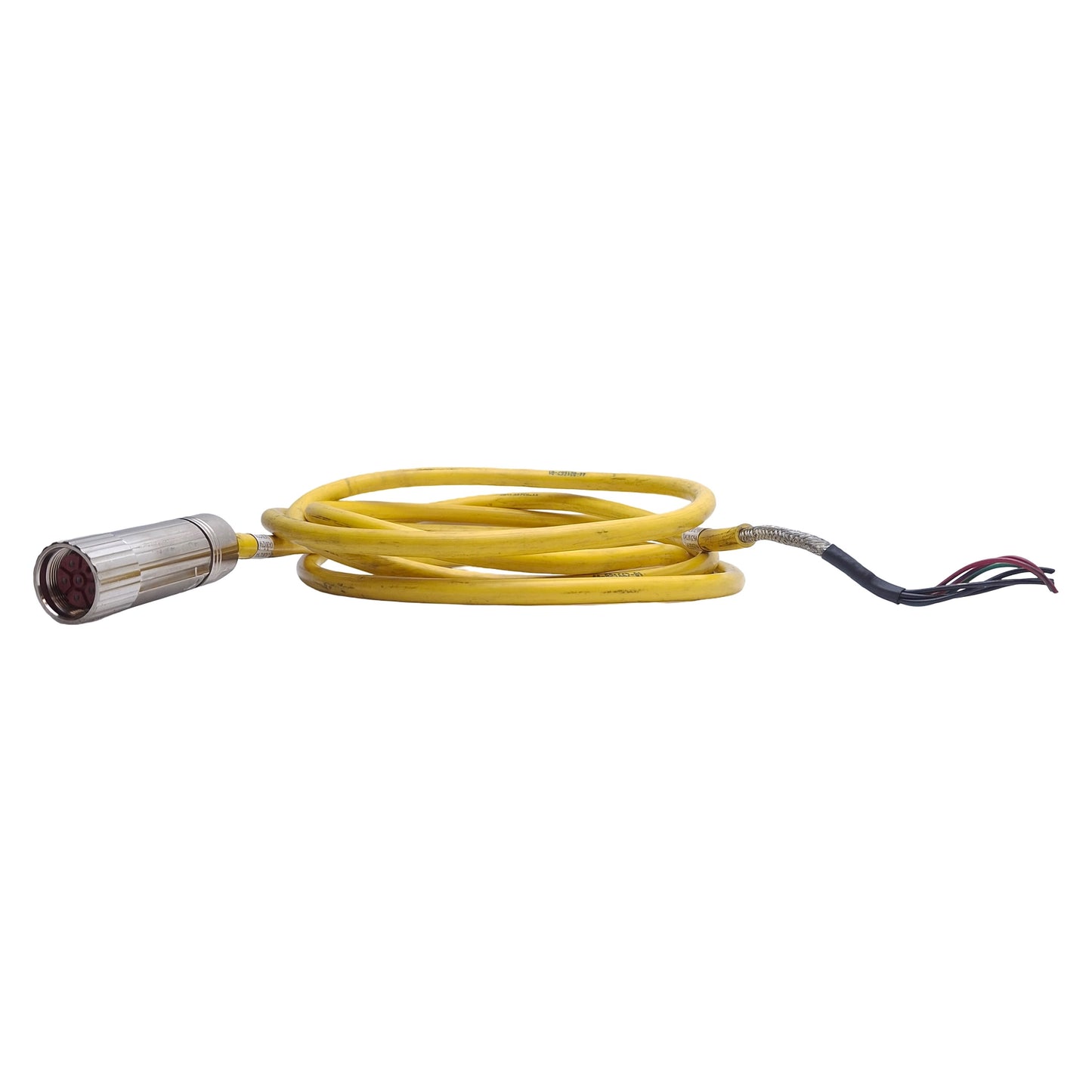 Used Parker 71-021626-25 Rev F Servo Power Cable 6-Pin Round to Flying Leads 9ft Long