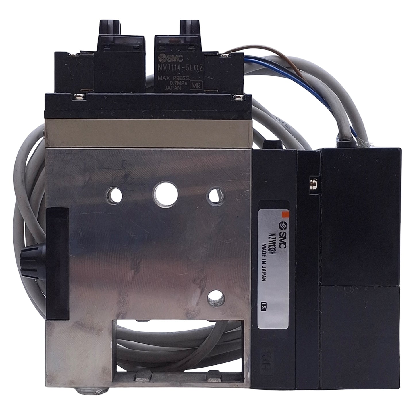 Used SMC NZM133HT-K5LZ-E55L Vacuum Generator Ejector 24VDC, 70psi, -630mmHg, 6ft