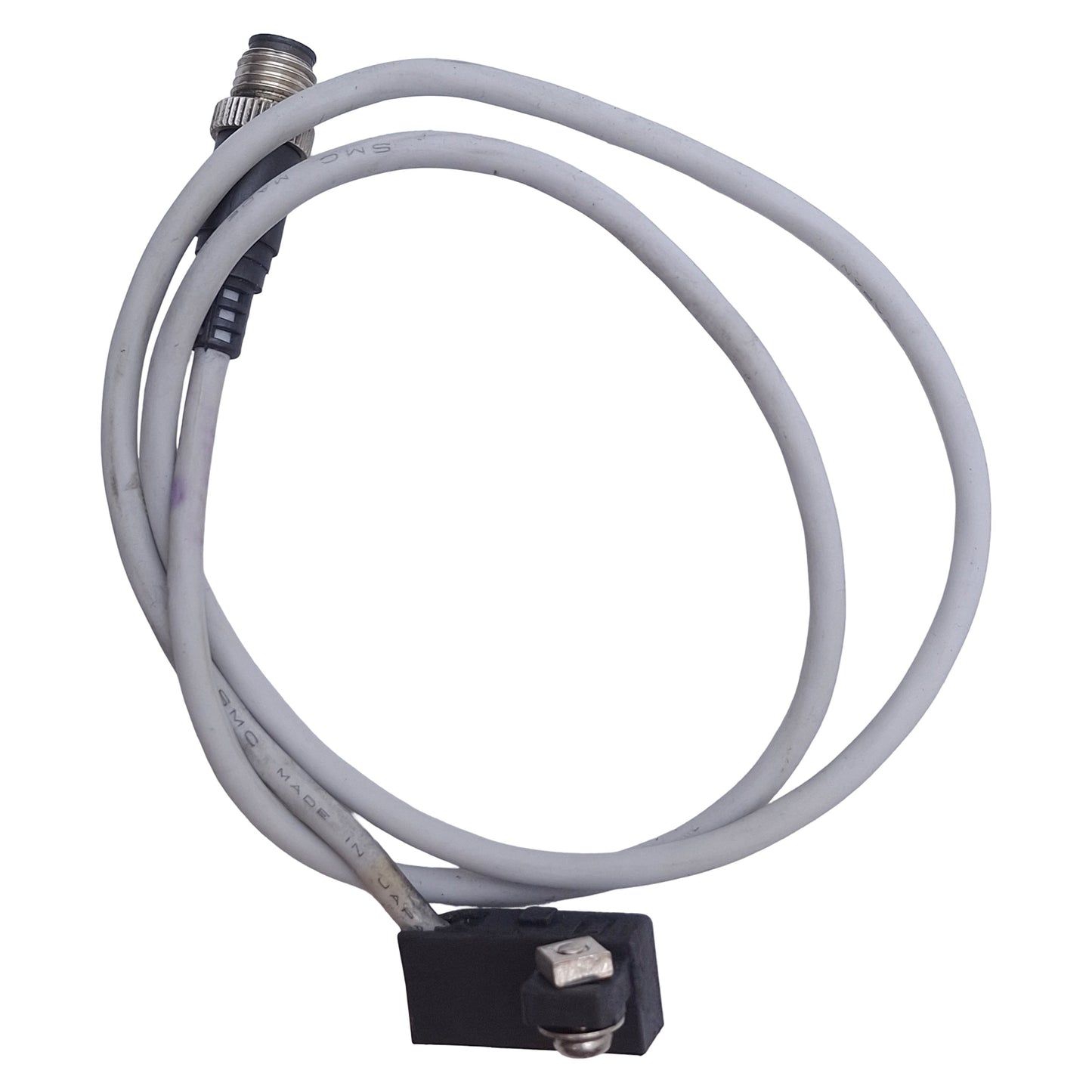 Used SMC D-F7PVSAPC Solid State Auto Switch PNP, 4.5-28VDC, 3-pin Male, 1.5ft Length
