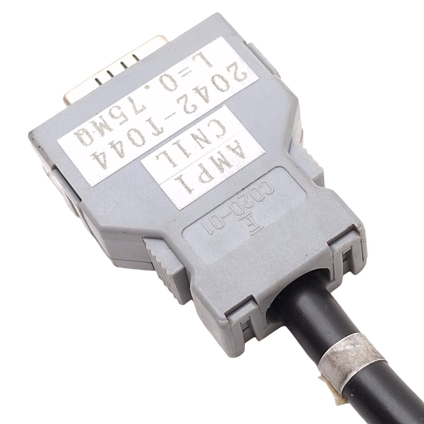 Used Fanuc A660-2042-T044 Communication I/O Link Cable, 20-Pin PCR Male, 0.75m Length