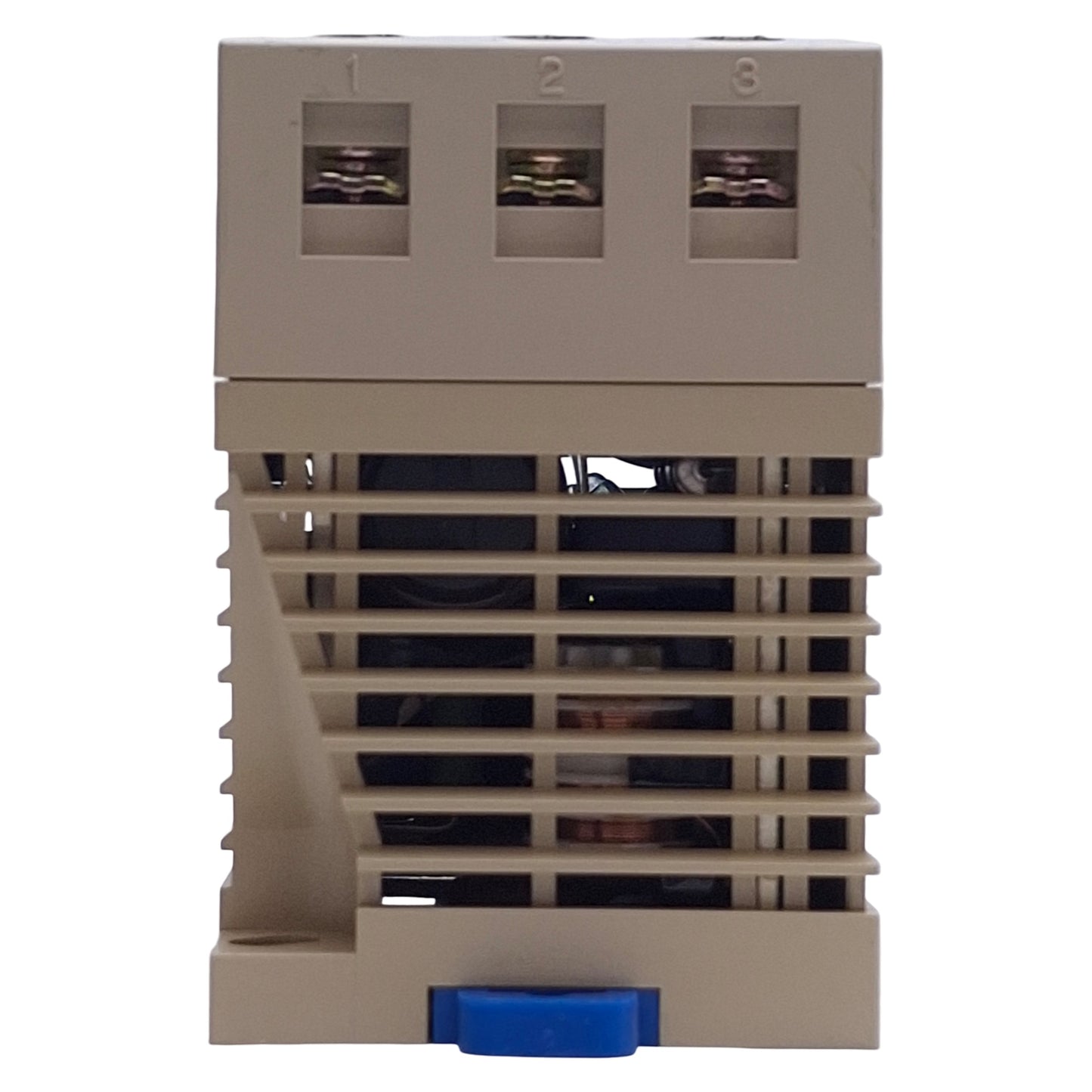 Used Idec PS5R-A24 Switching Power Supply 100-240VAC In, 24VDC 0.3A Out, DIN Rail