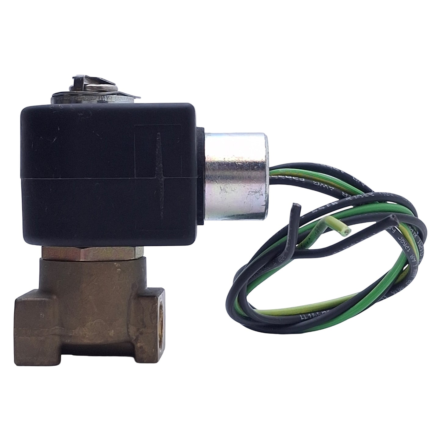 Used Parker 04F20O2118ACF4C05 Solenoid Valve, 2-Way, 300psi, 1/4 NPT, 100-120VAC Coil