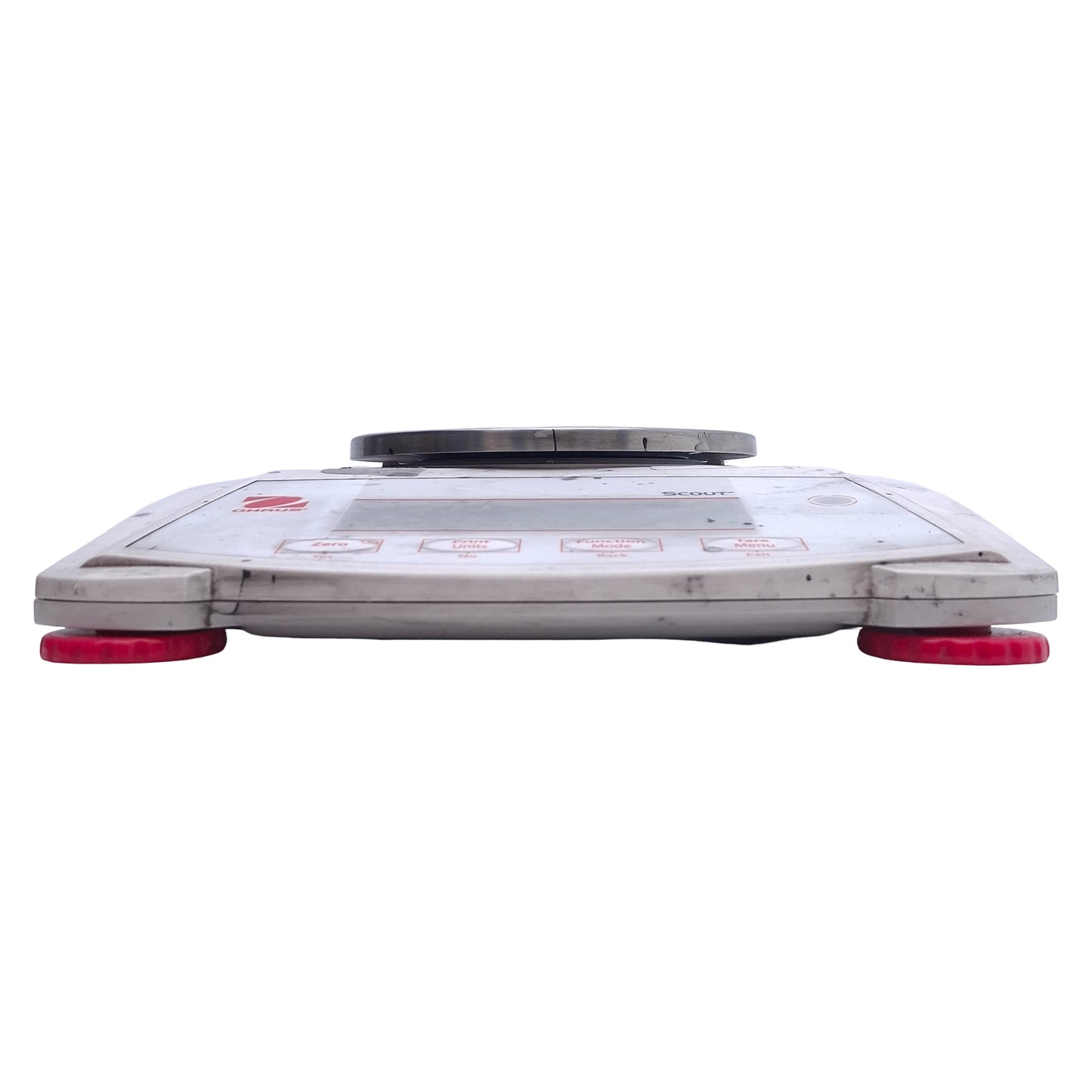 Used Ohaus SPX222 Scout Portable Balance, 220g Capacity, 5VDC, ø4.7in Pan, 22mm digit