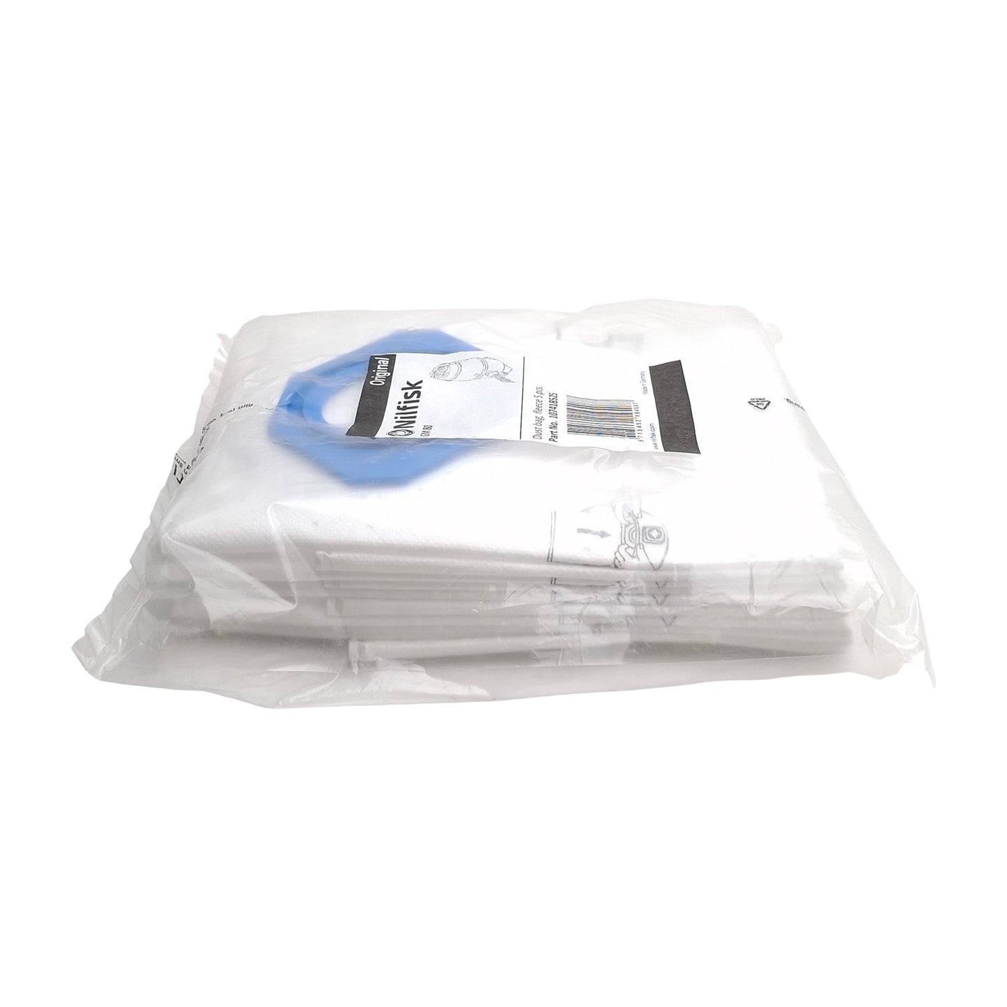 New Nilfisk 107418525 Disposable Fleece Bags for GM80CR/IV1000CR Vacuums, 5-Pack