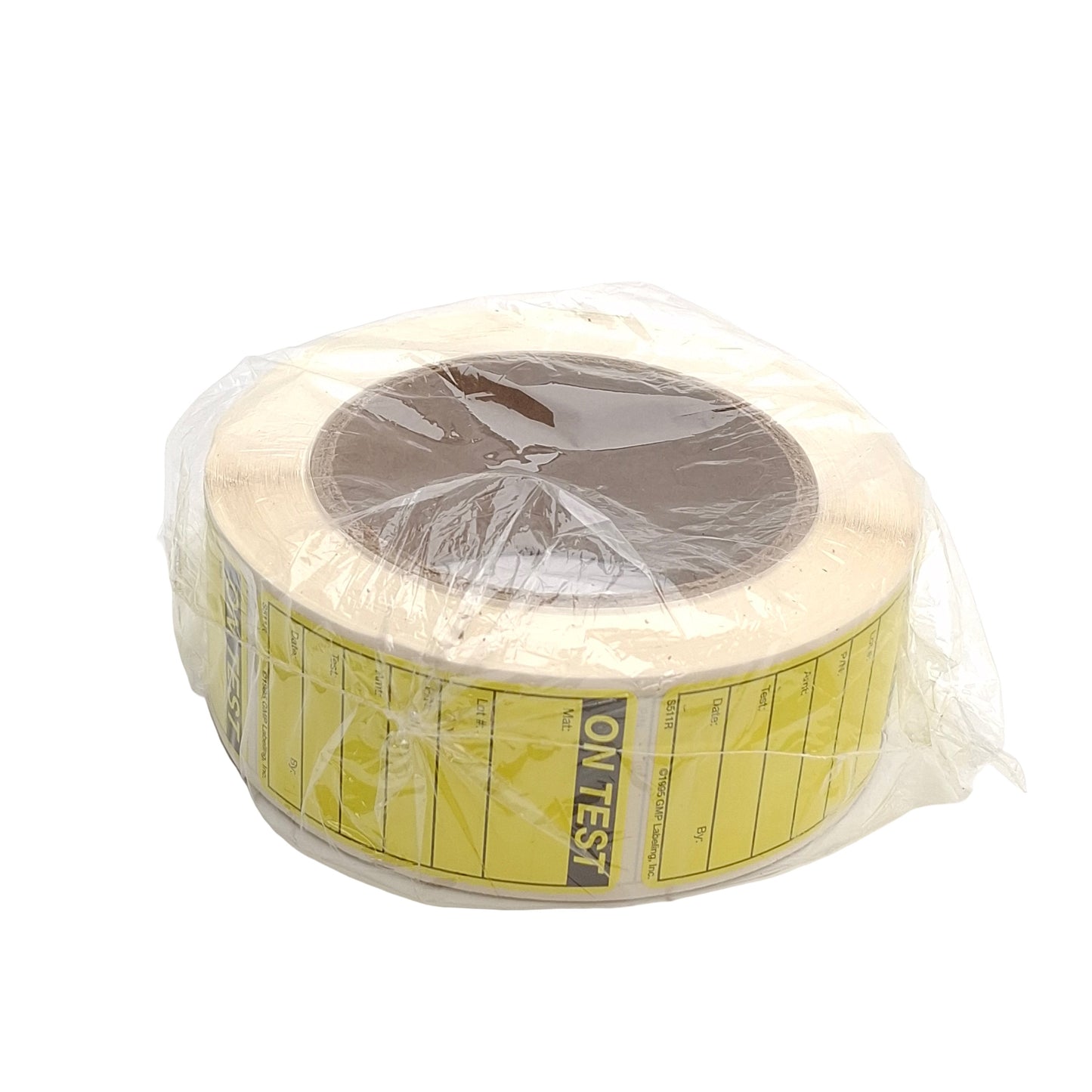 New GMP Labeling S511R PL20943.01 "On Test" Label Rolls, 500 Per Rolls, 1.5x2.5in