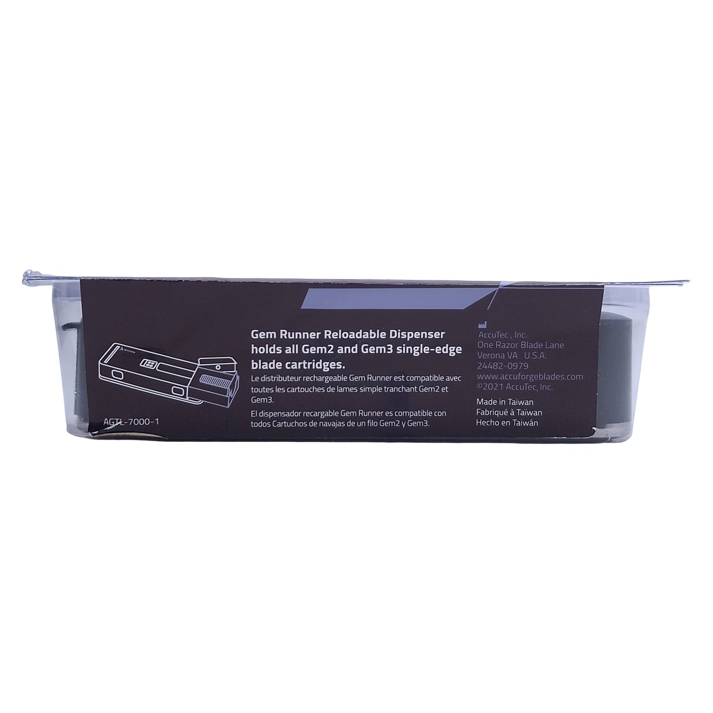 New Accuforge AGTL-7000-0000 Single Edge Blade Reloadable Dispenser 100 Capacity