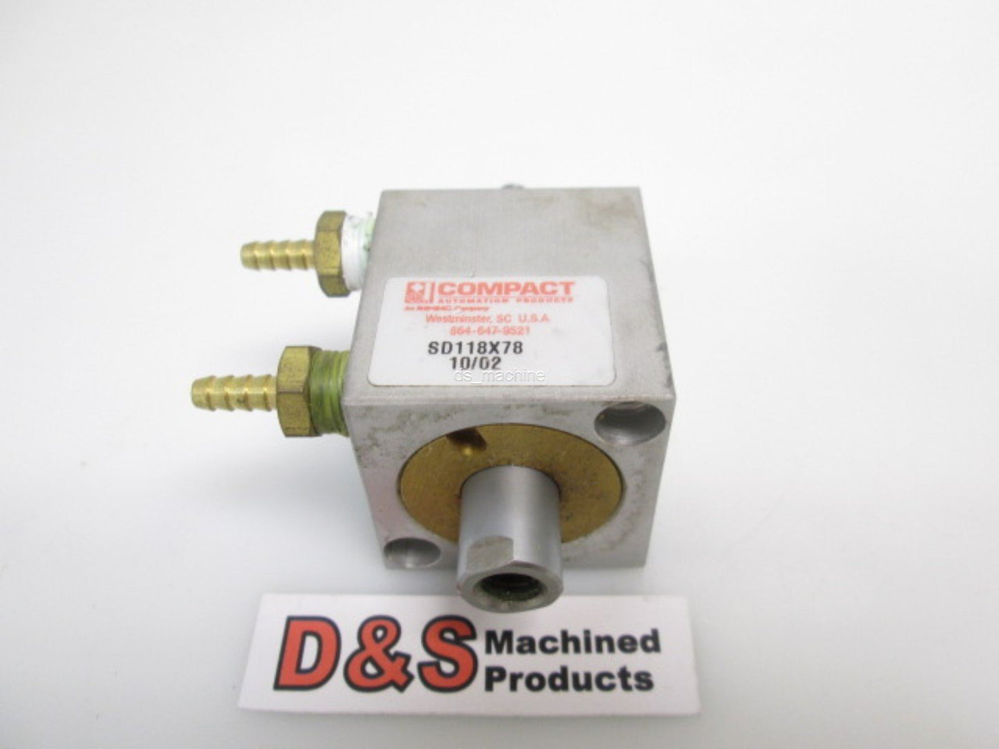 Used Compact SD118X78 Pneumatic Cylinder 1" Stroke