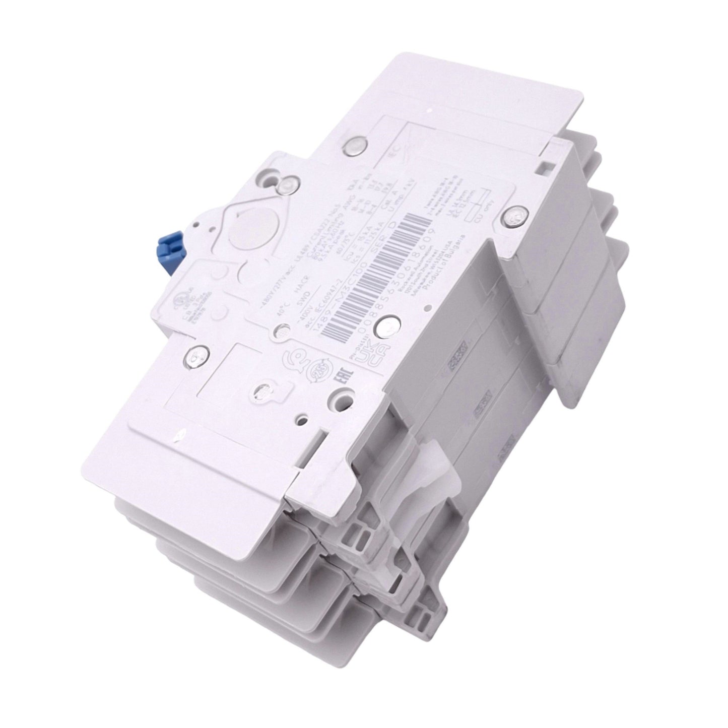 New Allen Bradley 1489-M3C100 Circuit Breaker, 3-Pole 10A, 480Y/277VAC, C-Curve
