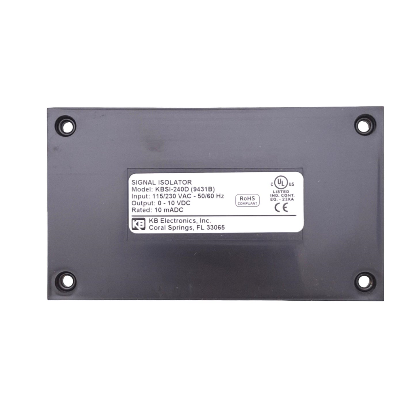 New KB Electronics KBSI-240D Signal Isolator, 115/230VAC In, 0-10VDC Out, 10mA Max