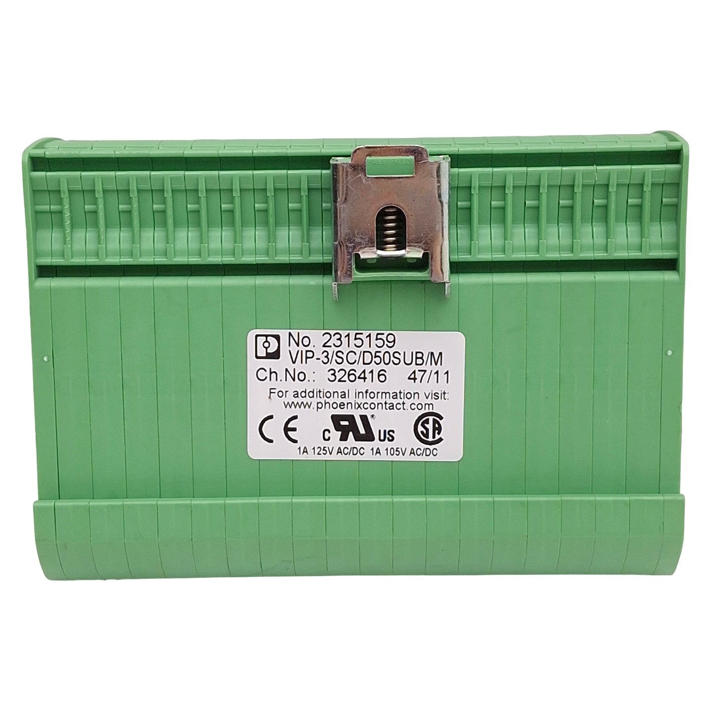 Used Phoenix Contact 2315159 VIP-3/SC/D50SUB/M Interface Board, DB50 Male, DIN Rail