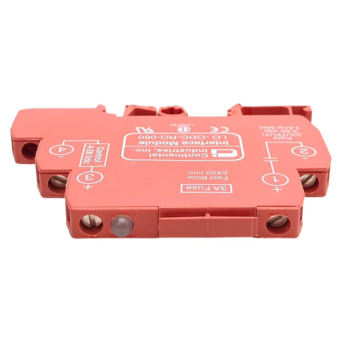 Used Continental I/O.-ODC-RO-060 Interface Module, 4-28VDC Input, 5-60VDC 0-3A Output