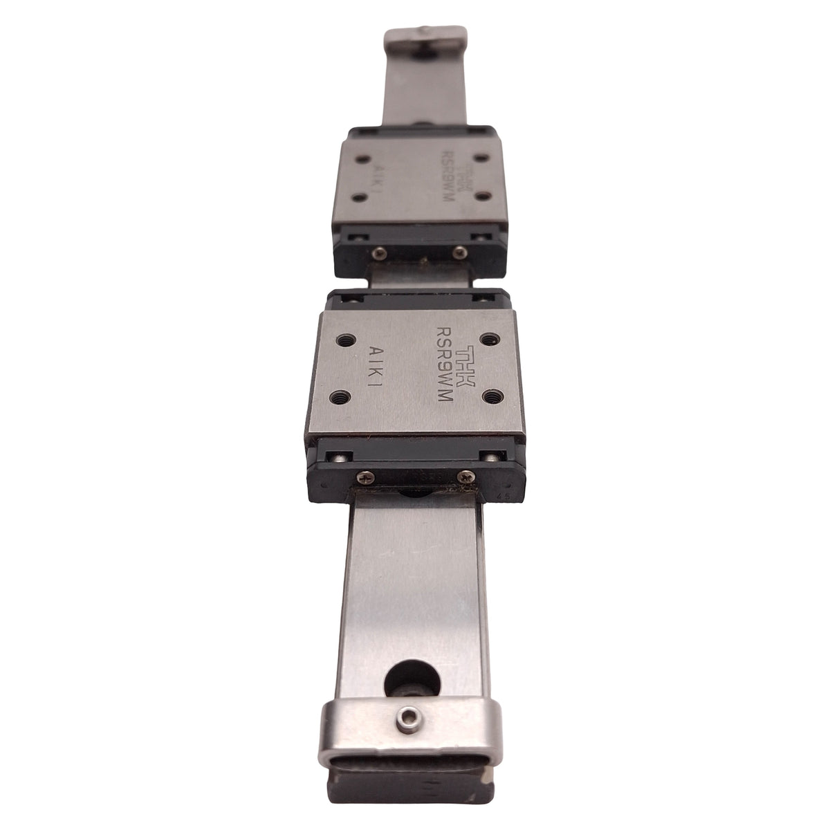 Used THK RSR9WM Linear Guide Assembly, 18x170mm Rail, (2x) 39x30mm Carriages, 2.45kN