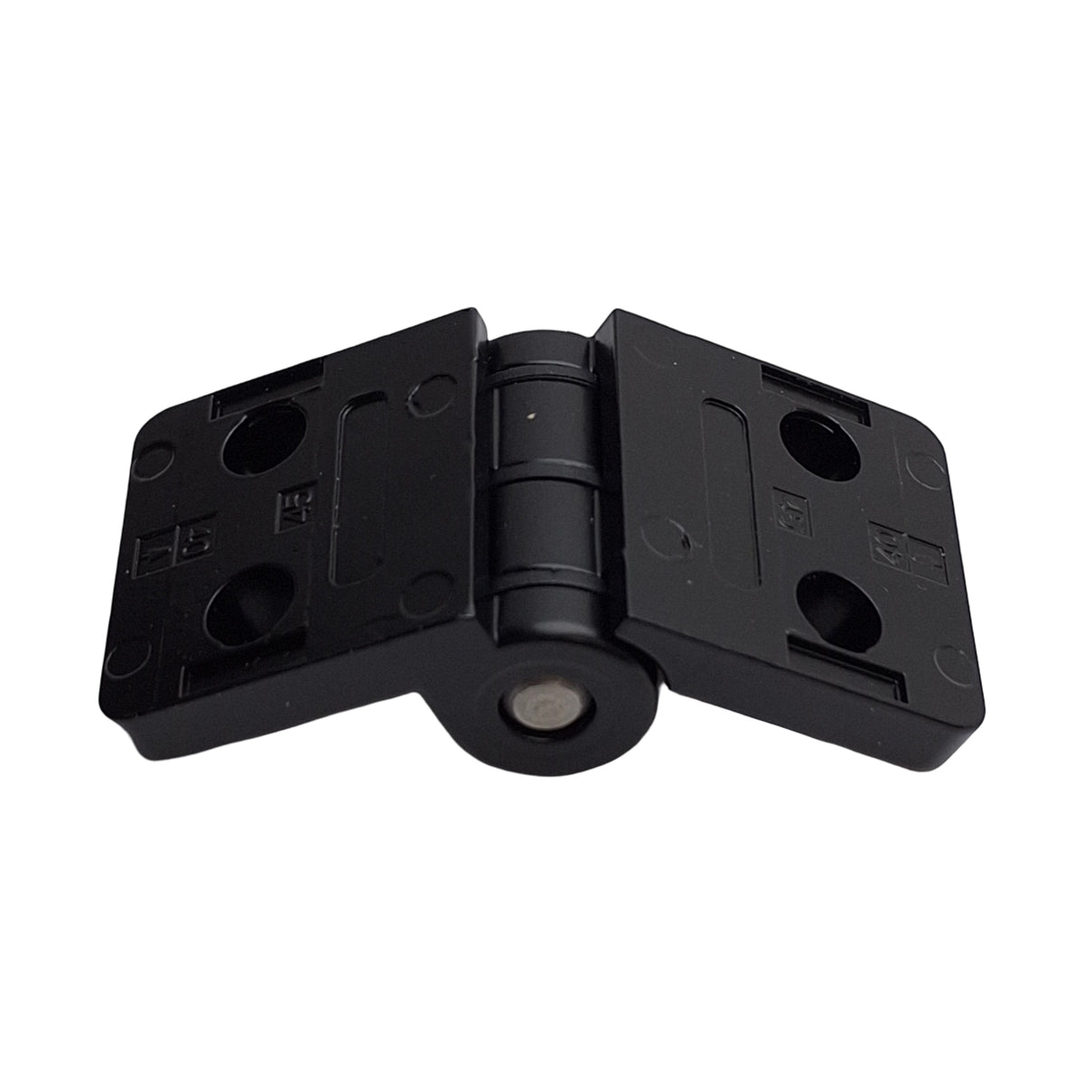 New – Open box Lot of 2 80/20 4489 Four Hole Zinc Hinge, 15-Series, 1.57in Width, 1.7in C2C