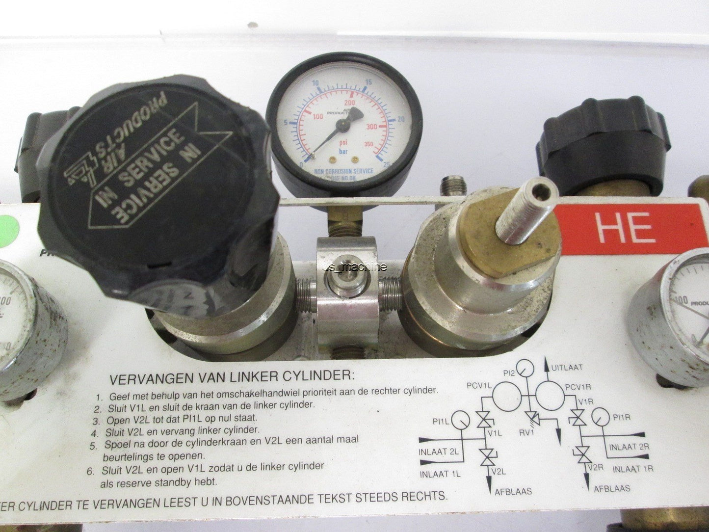 Used Air Products M3240 Helium Distribution Manifold 0-350PSI *Untested*