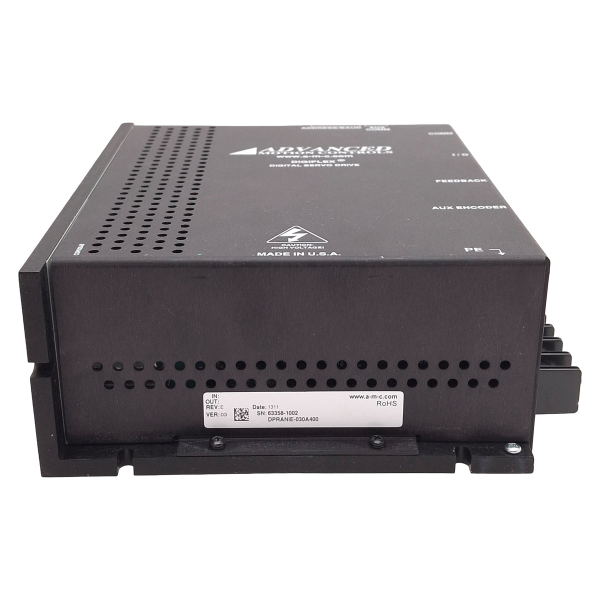 Used AMC DPRANIE-030A400 DigiFlex Digital Servo Drive, 30A, 100-240VAC, RS-232/485