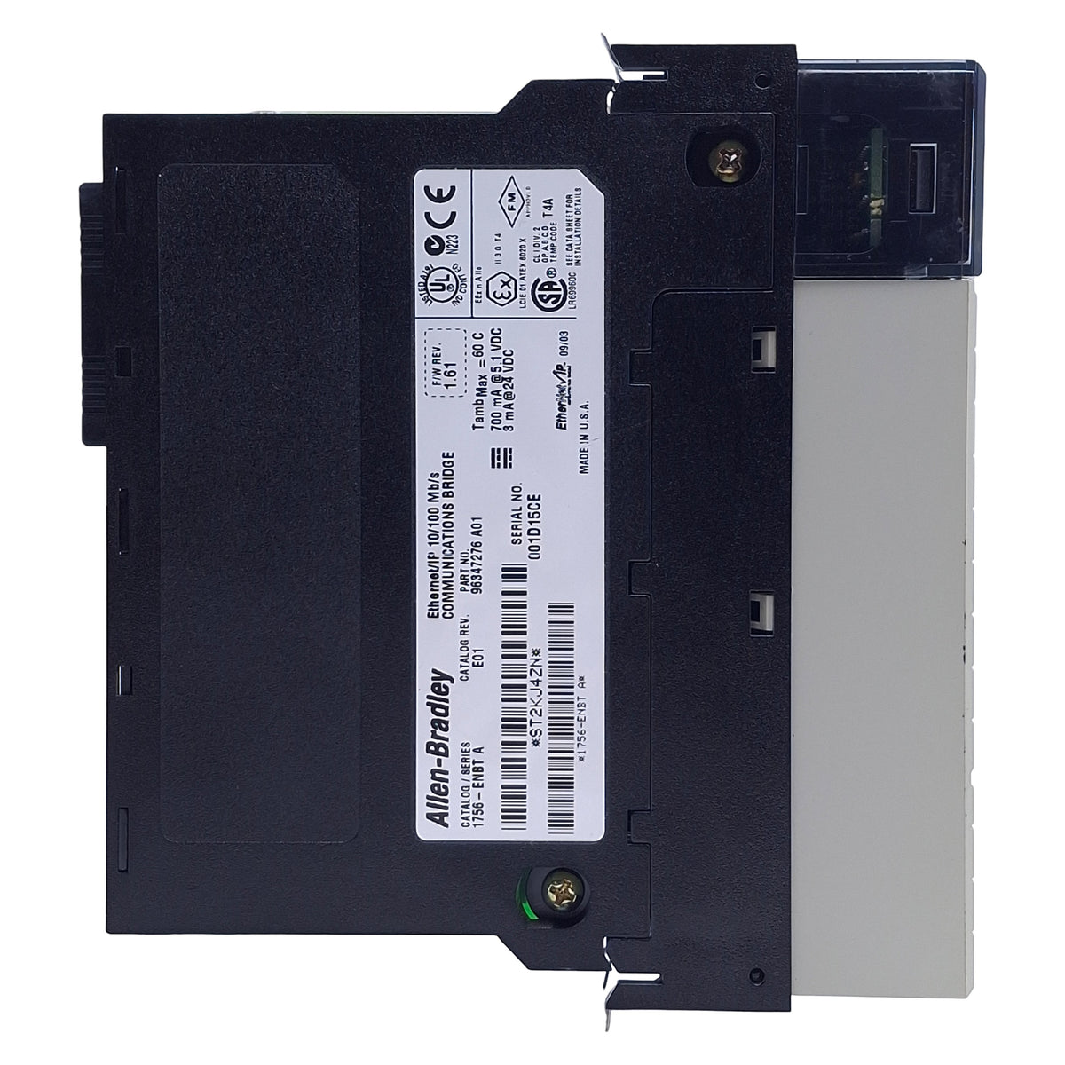 Used Allen Bradley 1756-ENBT ControlLogix Ethernet/IP Communication Bridge 10/100Mb/s
