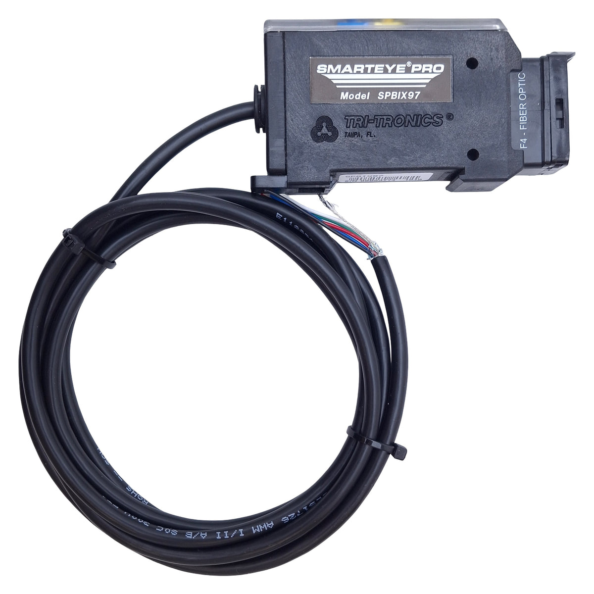 Used Tri-Tronics SPBIX97 Smarteye PRO Fiber Optic Amplifier, PNP/NPN, 10-30VDC, 5ft