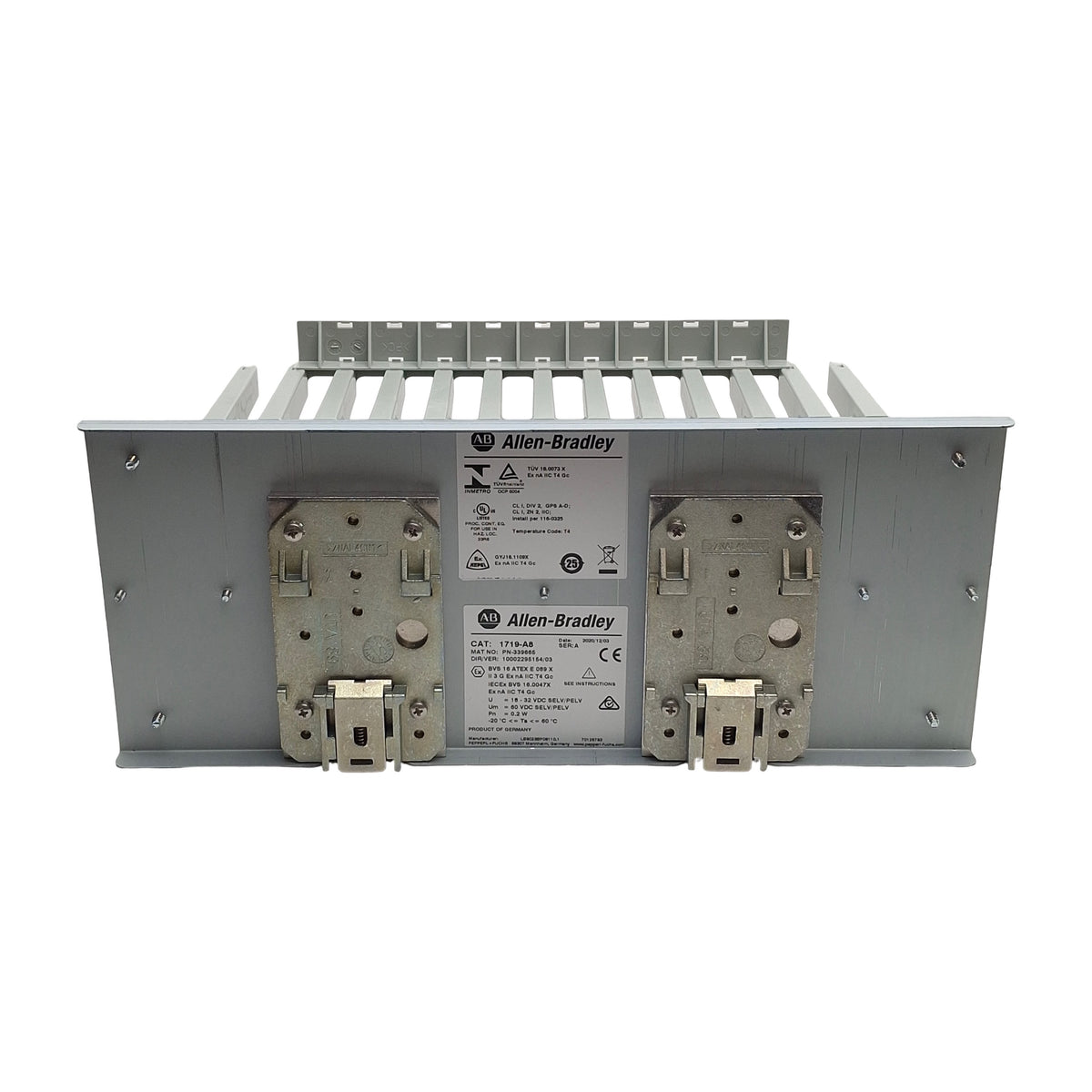 New – Open box Allen Bradley 1719-A8 Intrinsically Safe PLC Rack, 8-Slot, 24VDC, Ethernet/IP