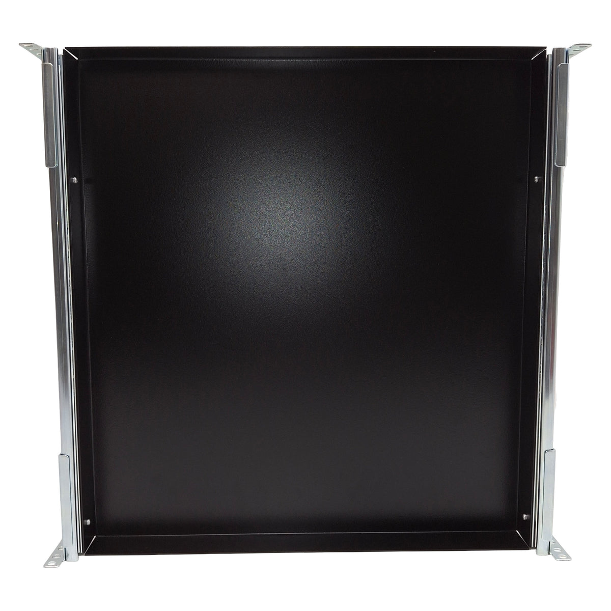 Used Hammond RSUS1918BK1 Sliding Adjustable Depth Steel Rack Shelf, 18in, 130lbs