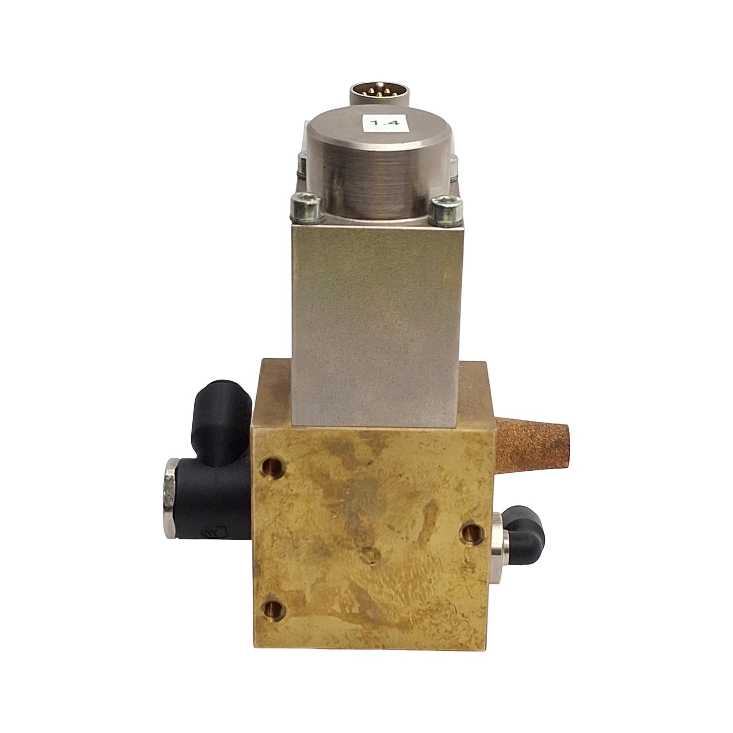 Used MLS Lanney E1B10AZ-HER Proportional Reg. Valve, 0-10bar, 0-10VDC, 24VDC Coil