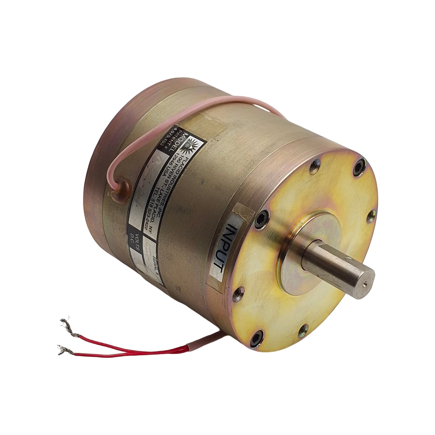 Used Placid C35-24 Magnetic Particle Clutch 24VDC, ø1/2in Shaft, 1-35lb-in, 1000RPM