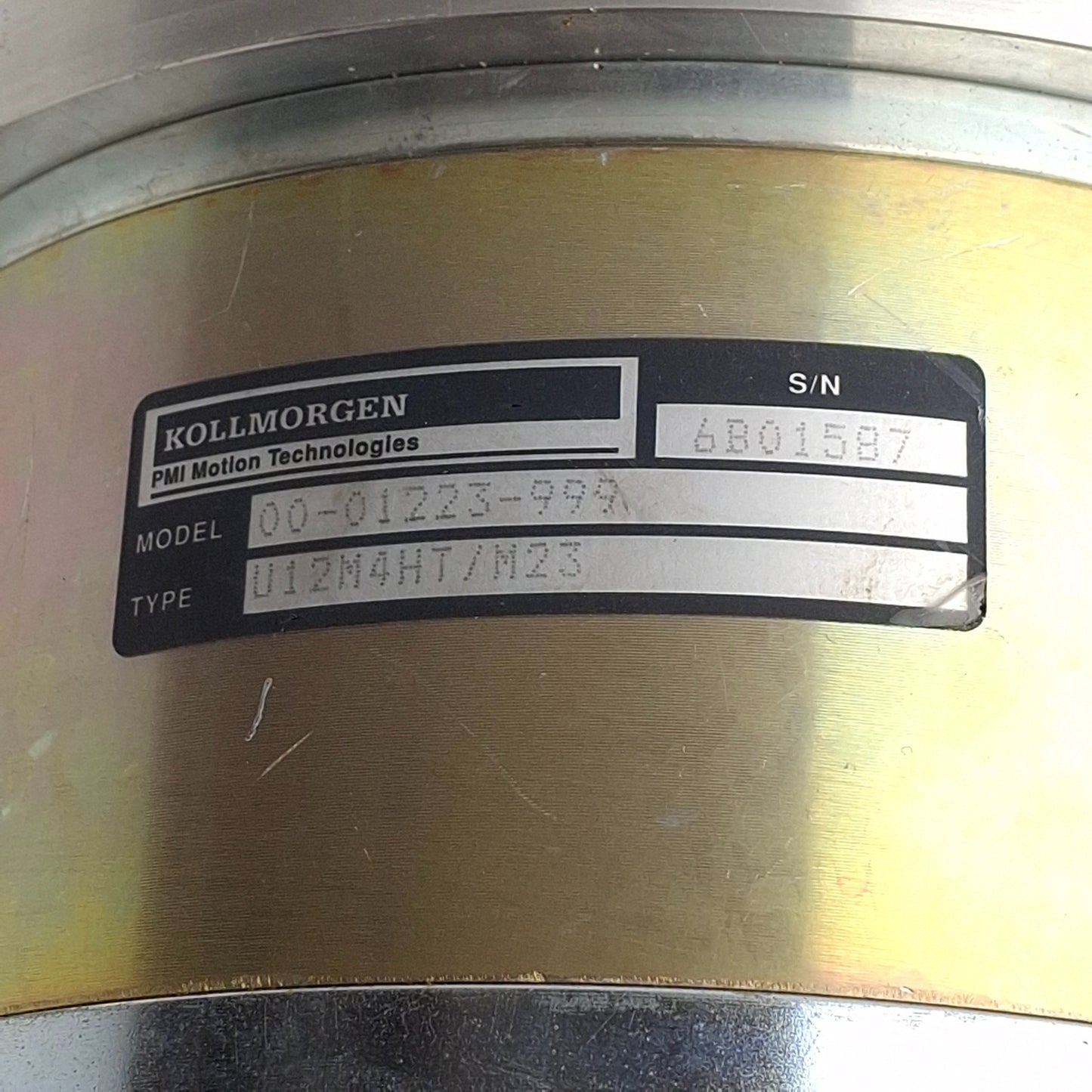 Used Kollmorgen 00-01223-999 ServoDisc DC Motor 0.5" Shaft Diameter, 3/4" Long
