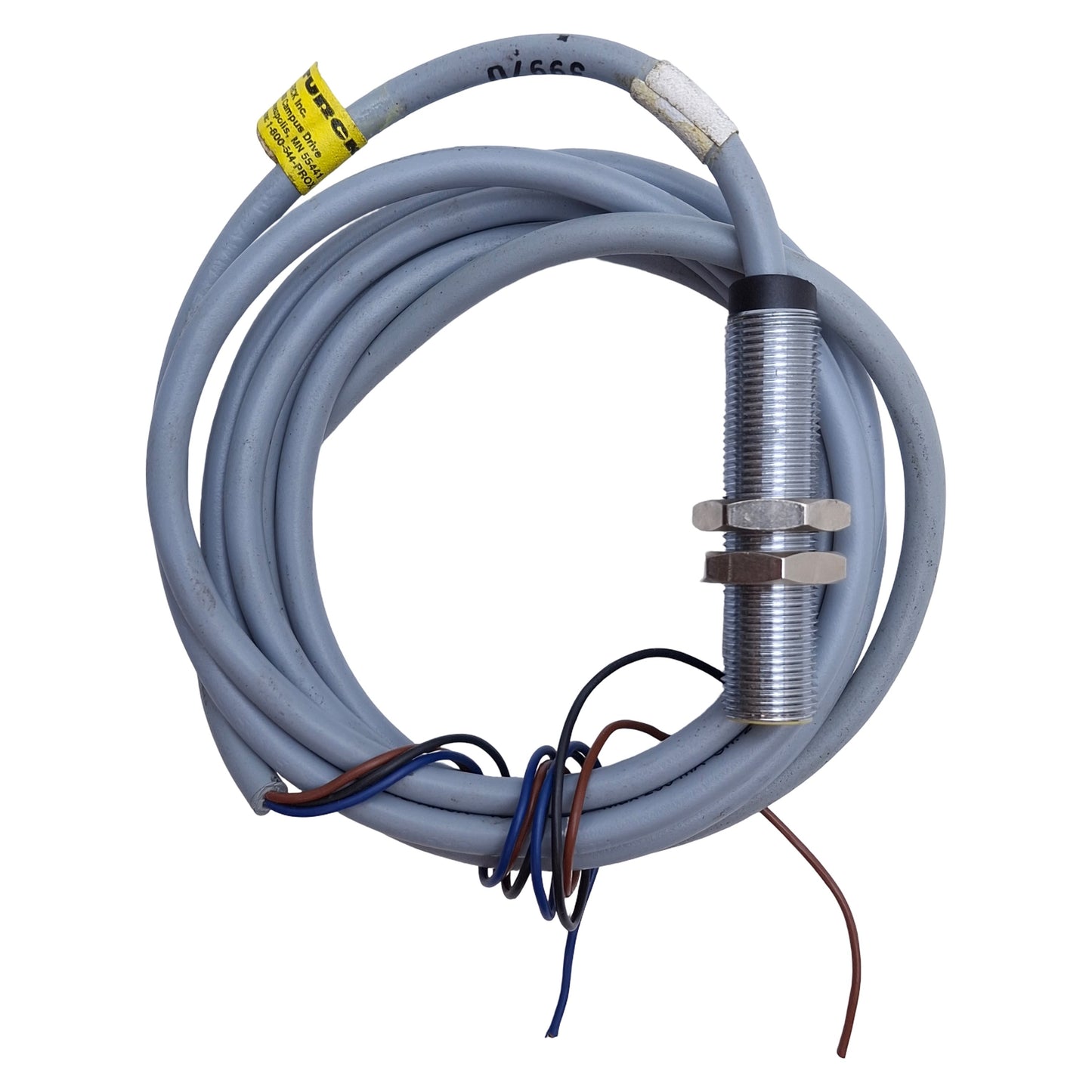 Used Turck Bi2-G12-AN6X Proximity Sensor 2mm Range, 10-30VDC, M12 Barrel, 6ft Cable