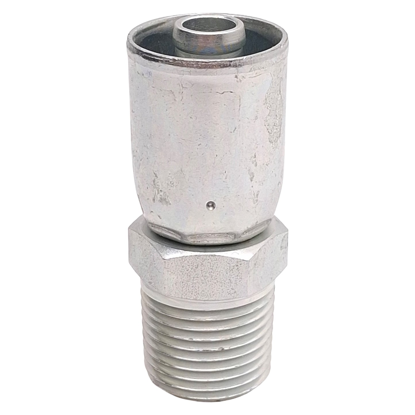New Danfoss 06908E-108 Hydraulic Steel Crimp Fitting, 1/2in NPTF, Dash 08 Hose Barb