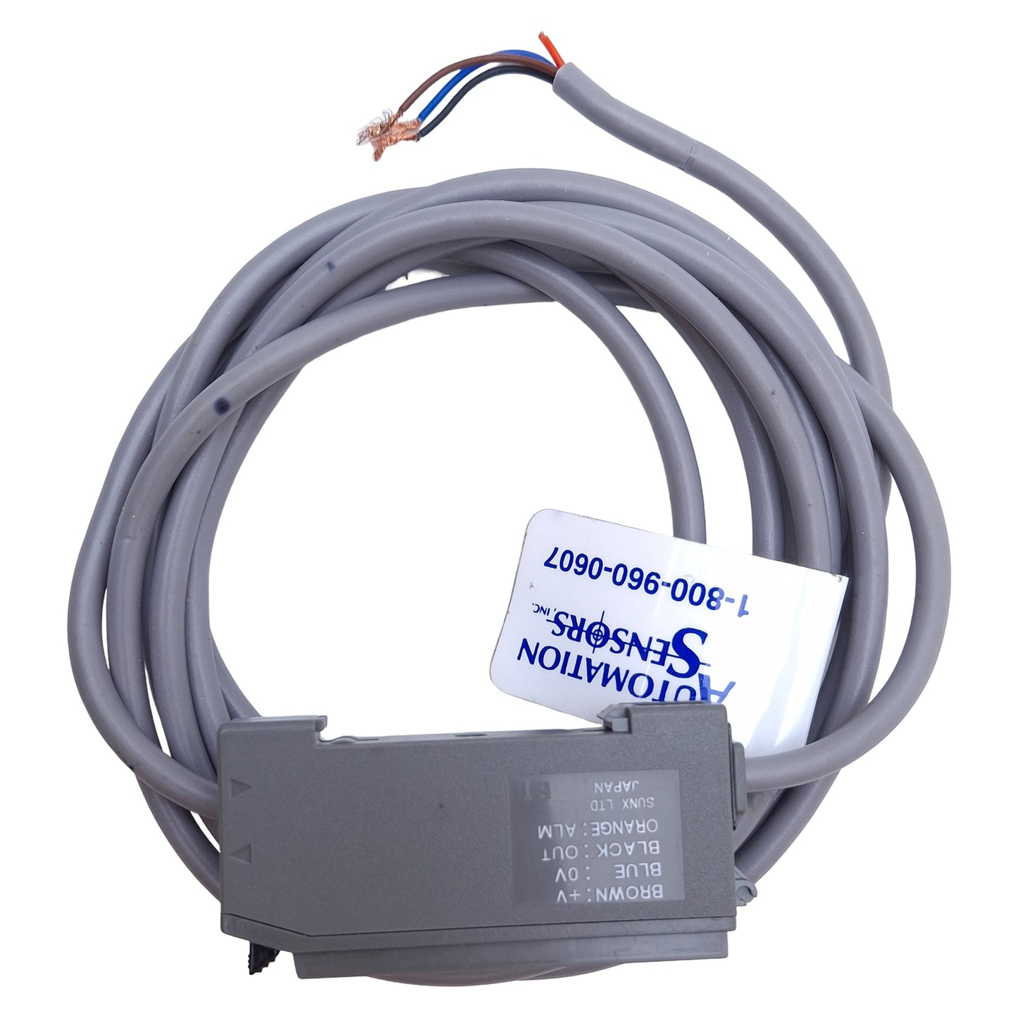 Used Panasonic SunX FX-M1P Fiber Optic Sensor Amplifier PNP, 12-24VDC, 6ft *No Cover*