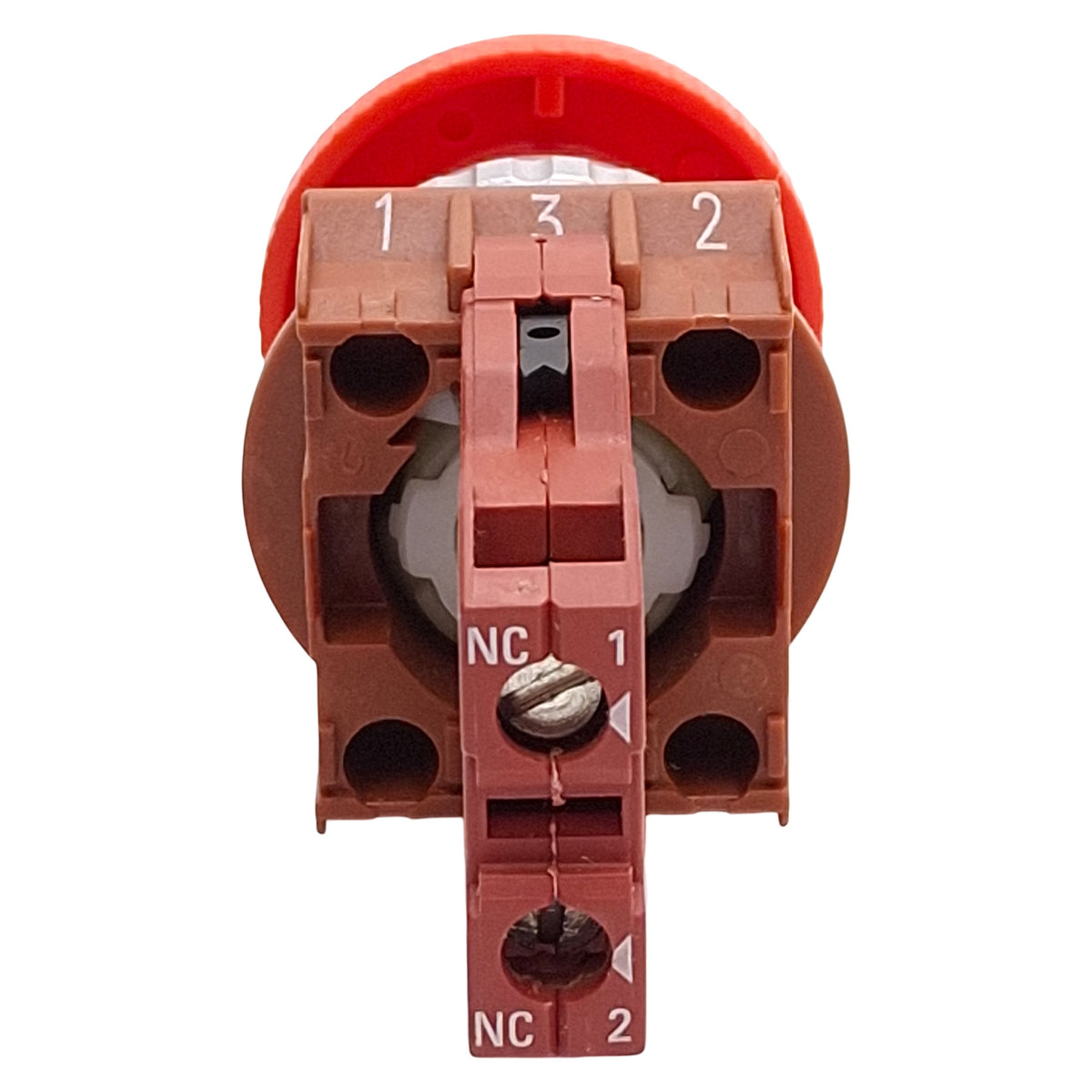 Used Siemens 3SB1400-0C Red Mushroom Pushbutton, Twist-Release, 1NC, 10A 660VAC